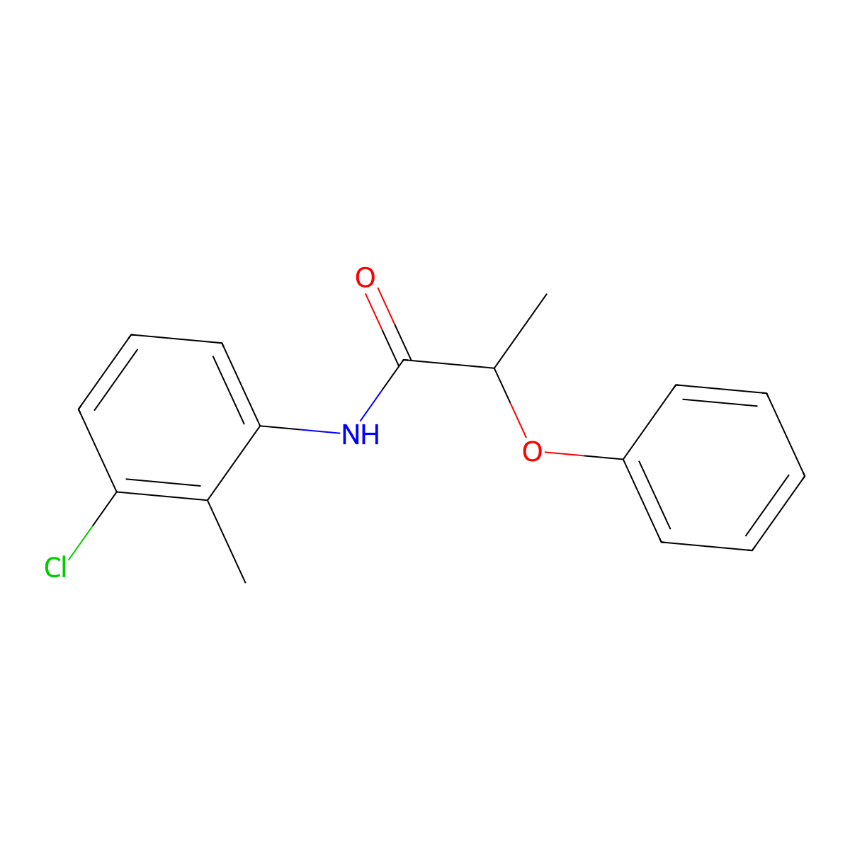 N-(3-chloro-2-methylphenyl)-2-phenoxypropanamide molecular structure, CAS 349579-32-4