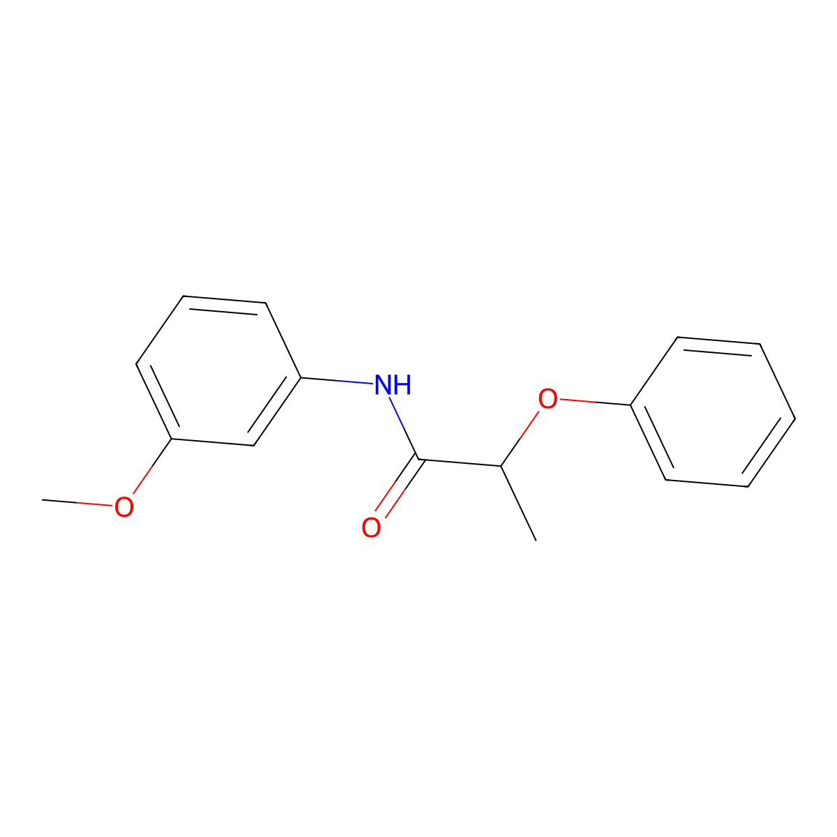 N-(3-methoxyphenyl)-2-phenoxypropanamide molecular structure, CAS 349579-44-8