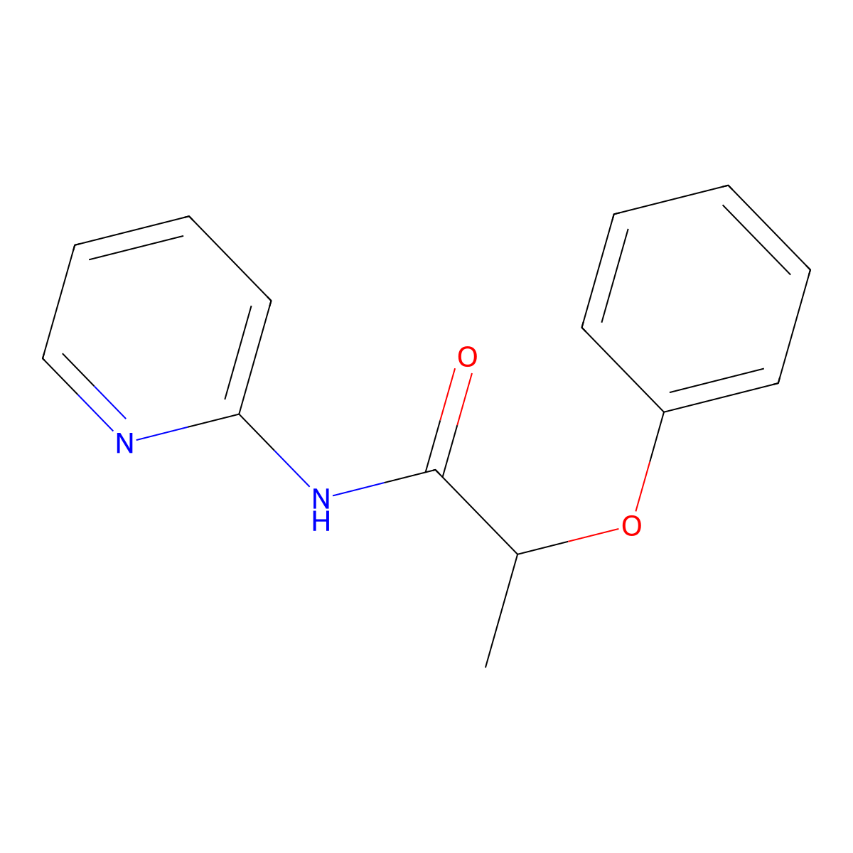 2-phenoxy-N-pyridin-2-ylpropanamide molecular structure, CAS 349579-48-2