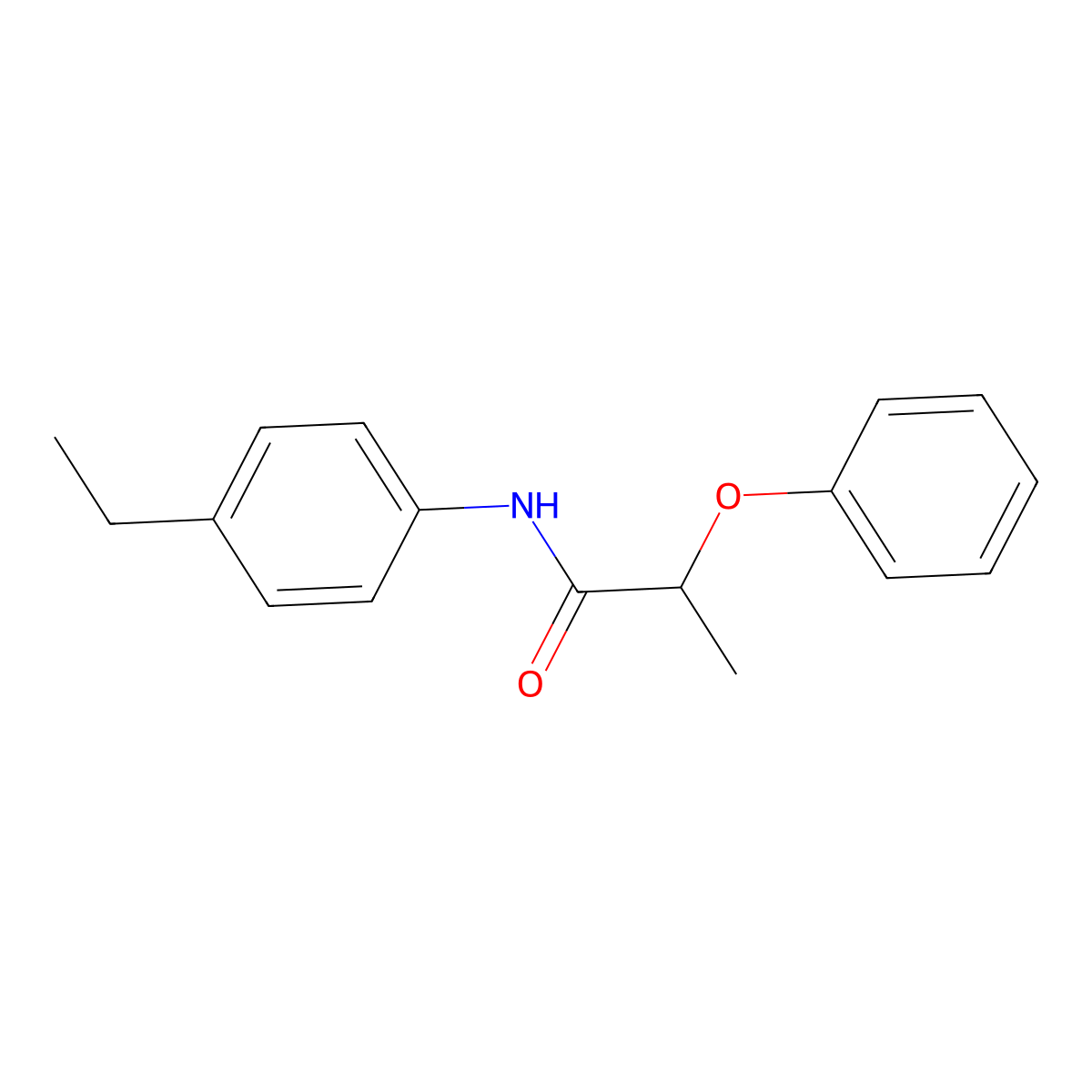 N-(4-ethylphenyl)-2-phenoxypropanamide molecular structure, CAS 349579-52-8