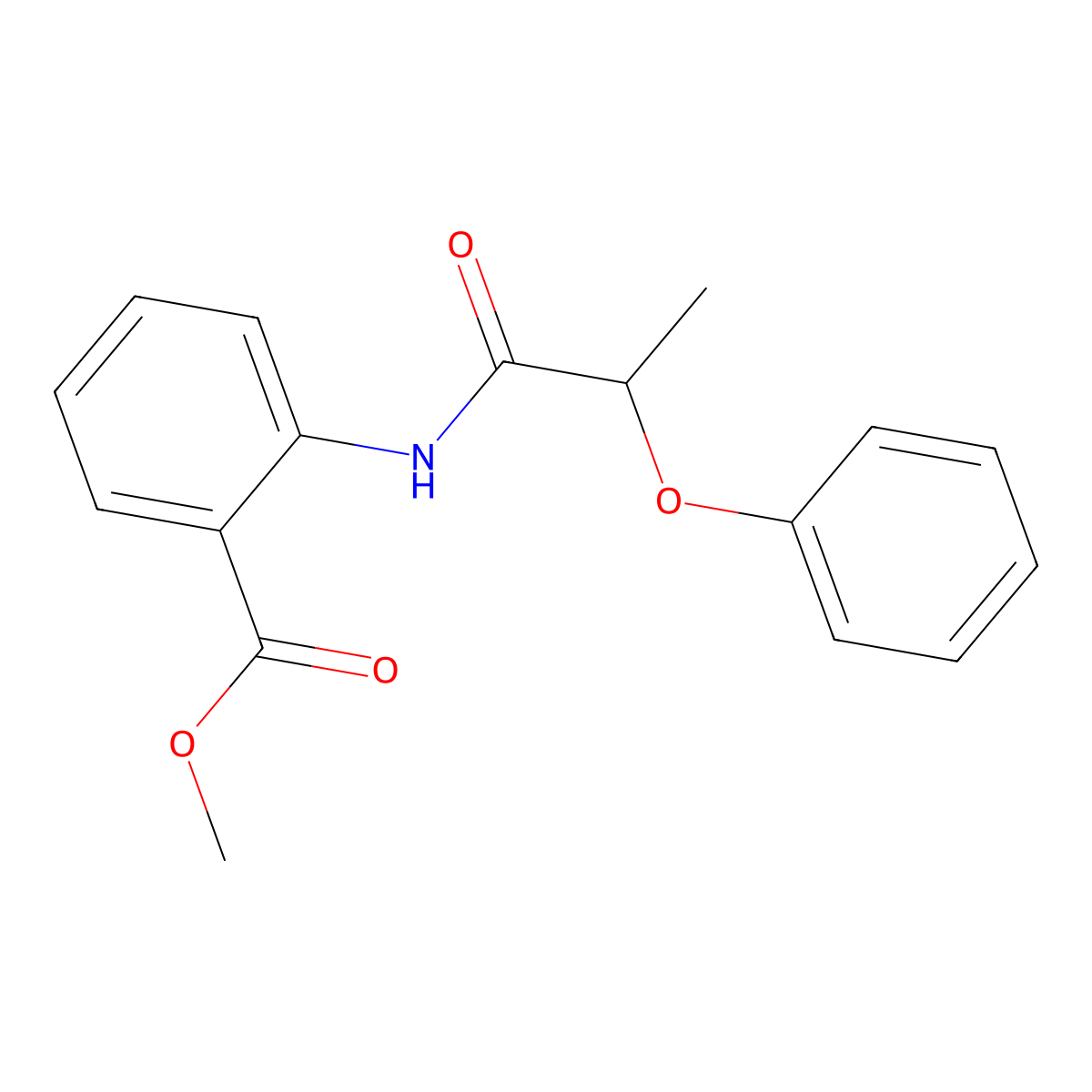 Methyl 2-(2-phenoxypropanoylamino)benzoate molecular structure, CAS 349579-54-0
