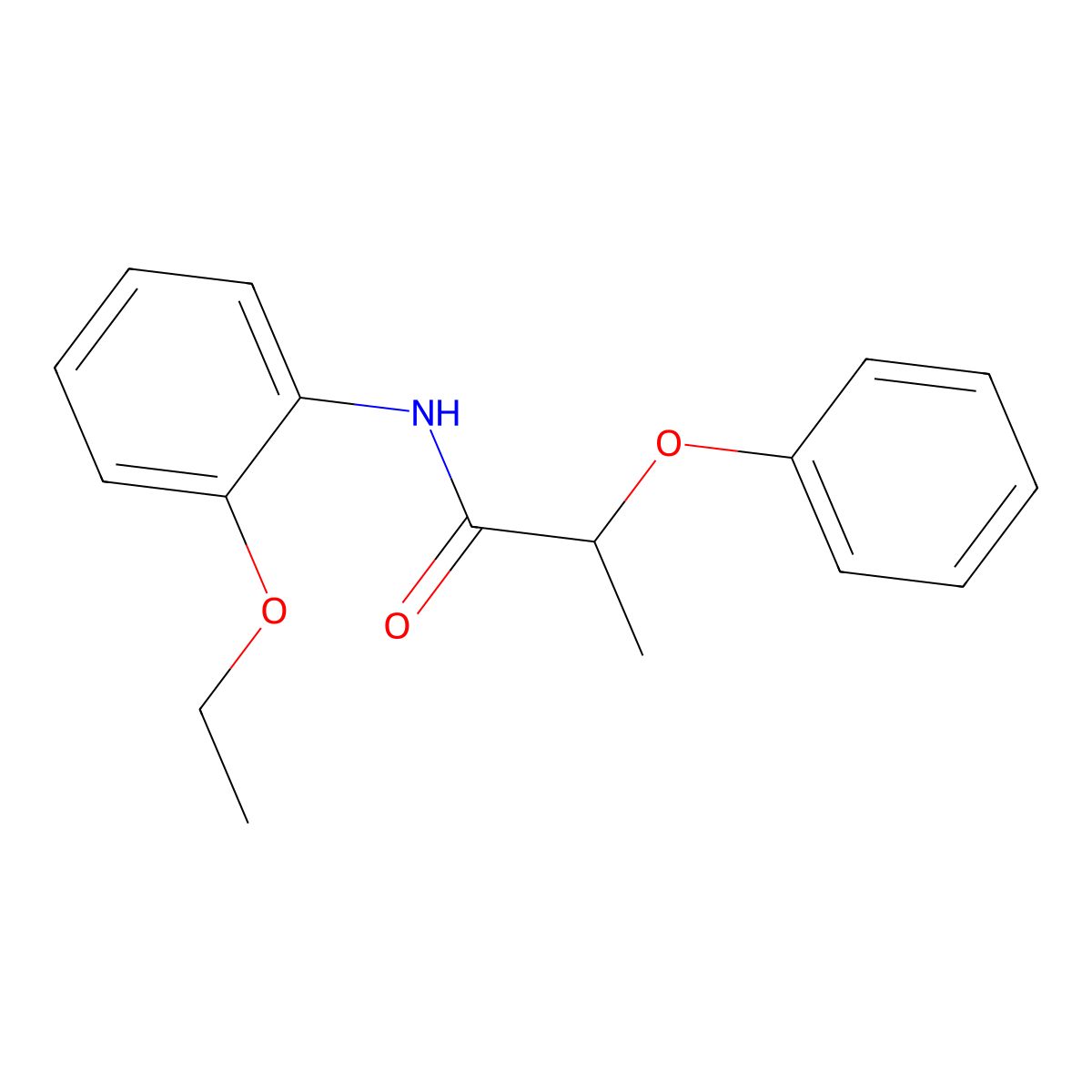 N-(2-ethoxyphenyl)-2-phenoxypropanamide molecular structure, CAS 349579-61-9