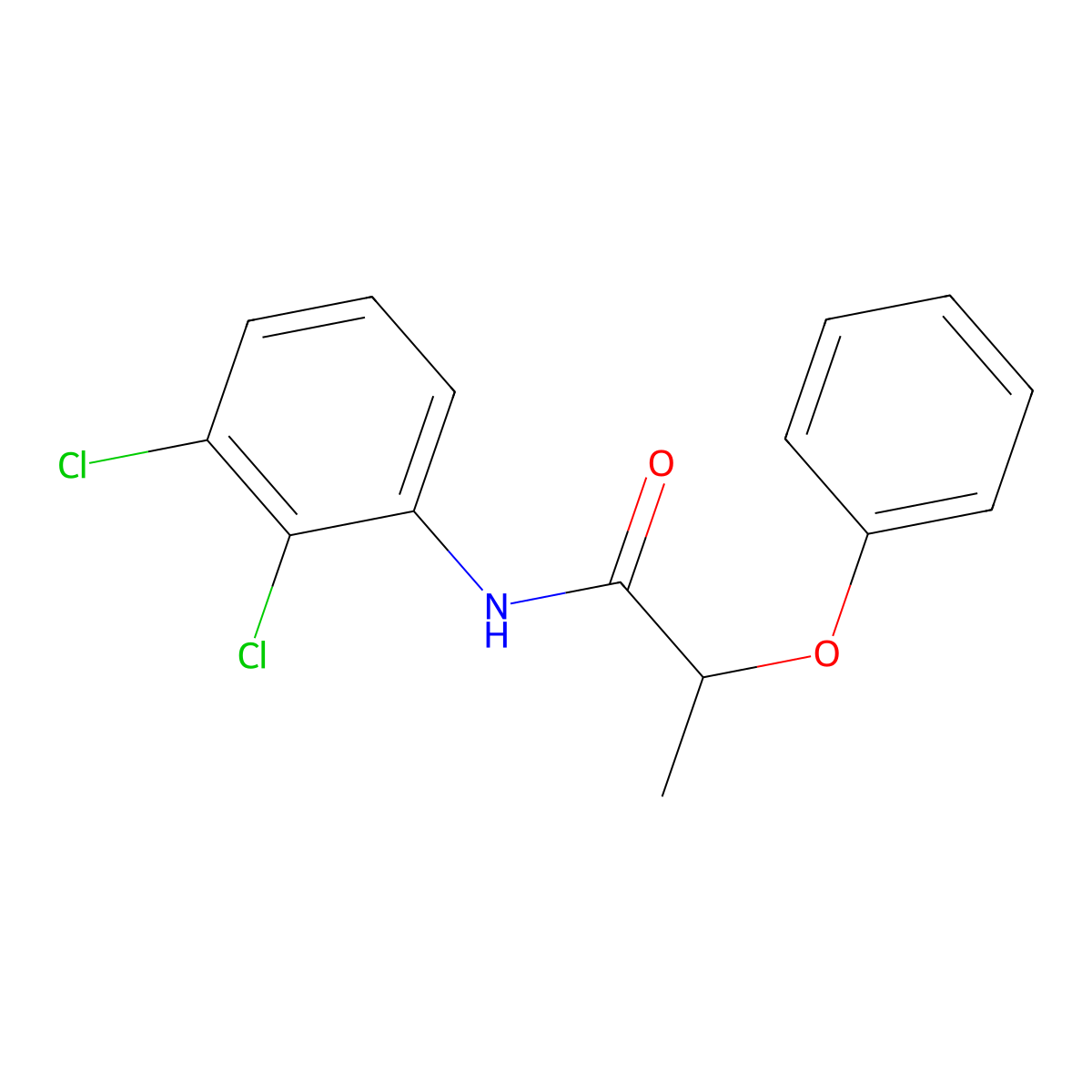 N-(2,3-dichlorophenyl)-2-phenoxypropanamide molecular structure, CAS 349579-64-2