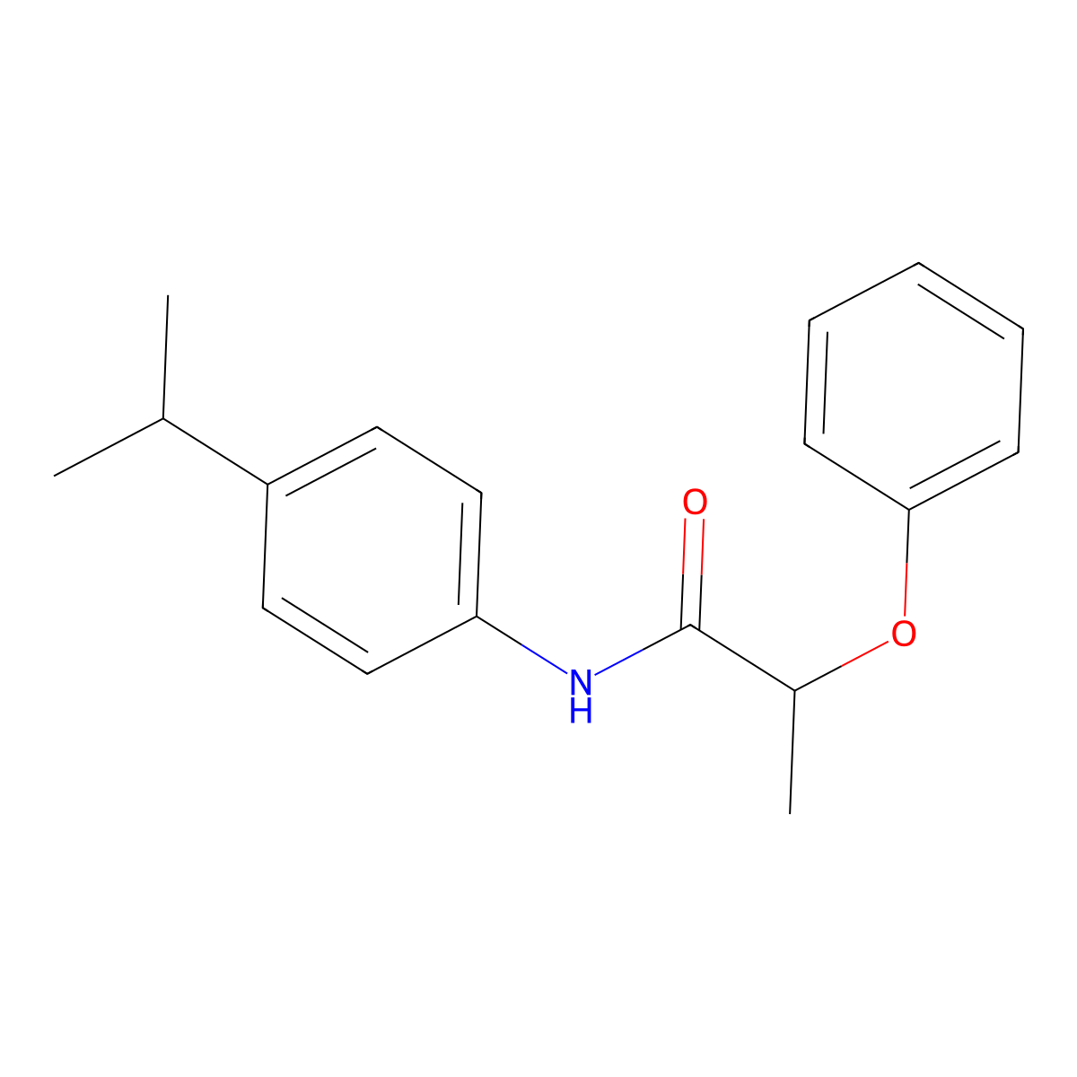 2-phenoxy-N-(4-propan-2-ylphenyl)propanamide molecular structure, CAS 349579-78-8