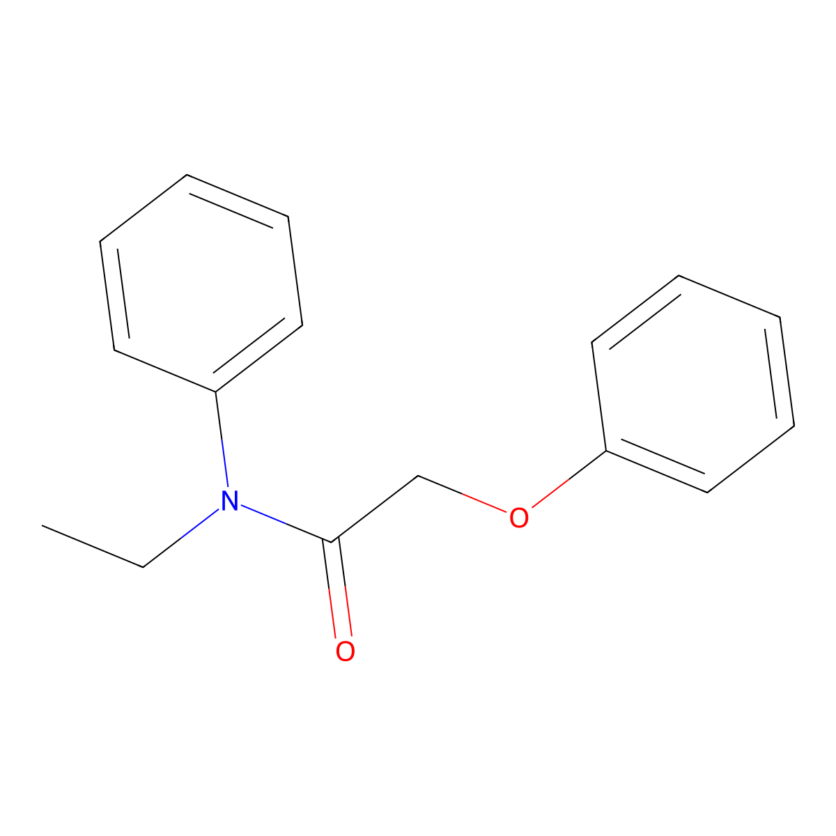 N-ethyl-2-phenoxy-N-phenylacetamide molecular structure, CAS 349579-87-9