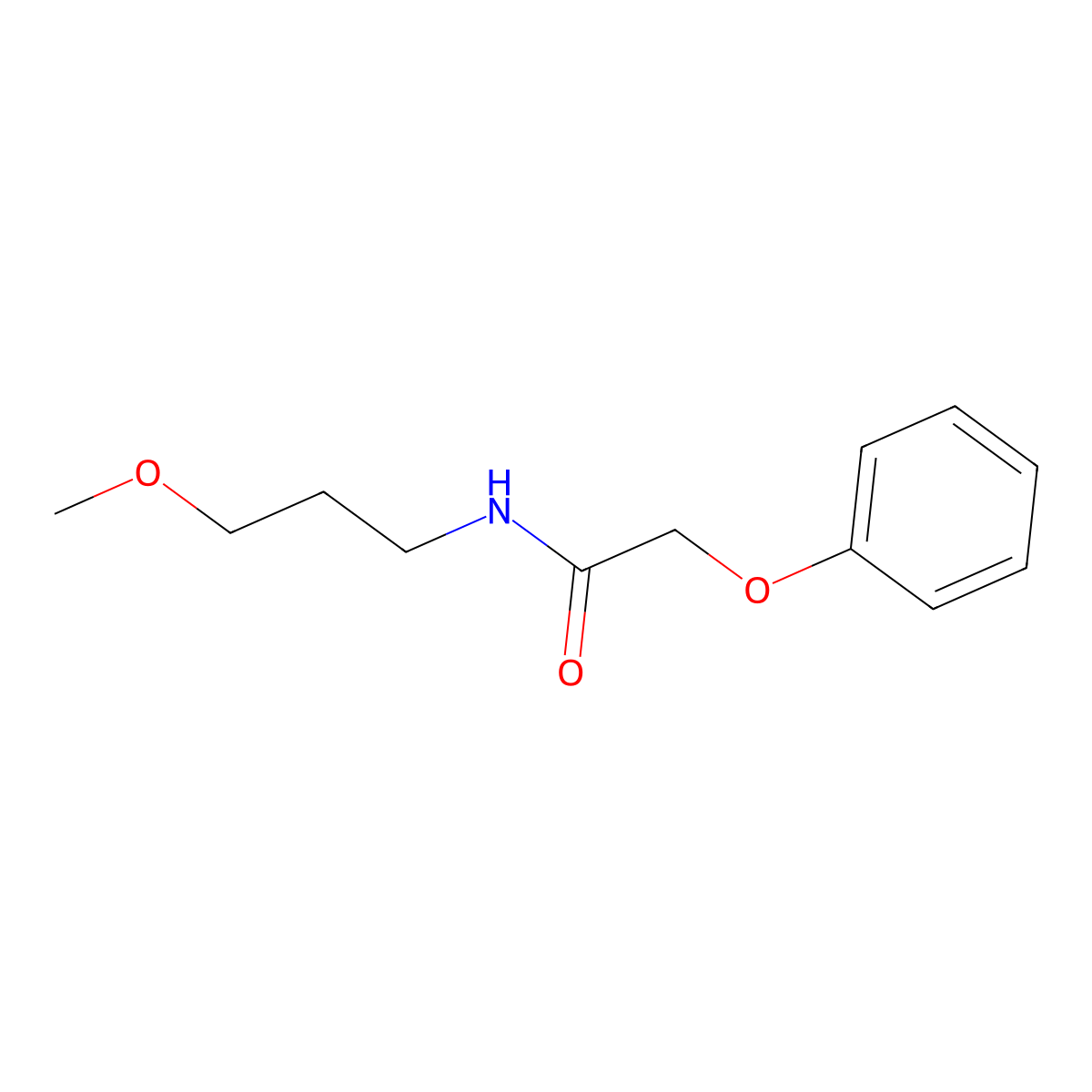 N-(3-methoxypropyl)-2-phenoxyacetamide molecular structure, CAS 349579-88-0