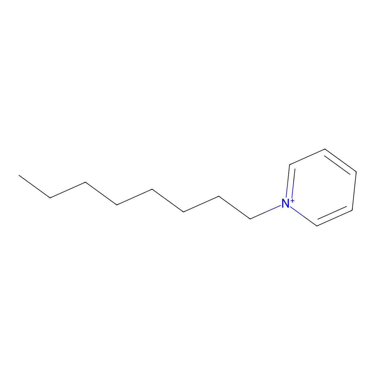 1-Octylpyridinium molecular structure, CAS 34958-55-9