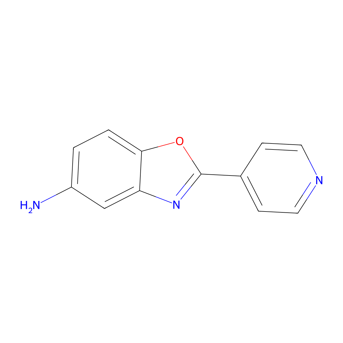 2-Pyridin-4-yl-benzooxazol-5-ylamine molecular structure, CAS 349609-85-4