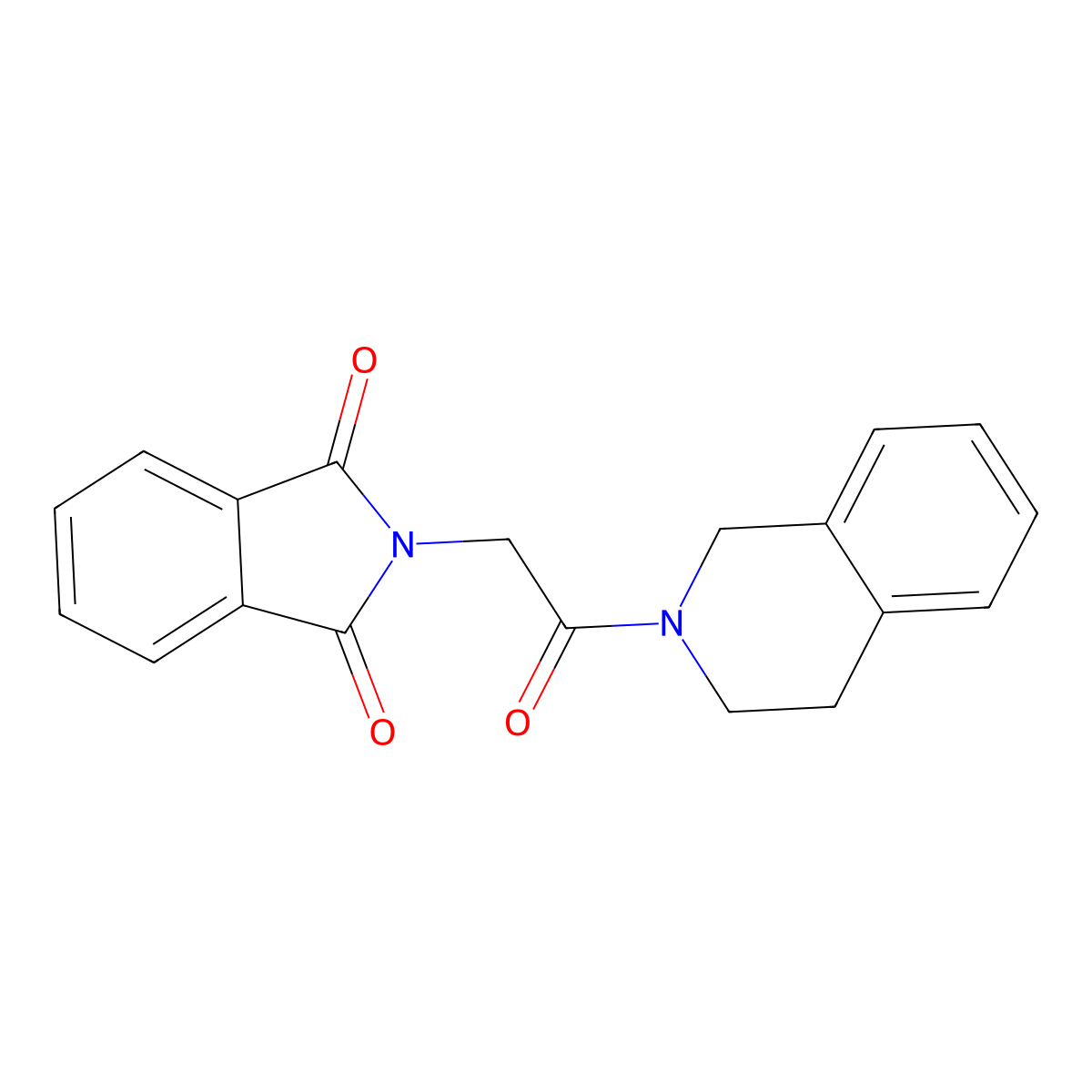 2-(2-(3,4-dihydroisoquinolin-2(1H)-yl)-2-oxoethyl)isoindoline-1,3-dione molecular structure, CAS 349610-85-1