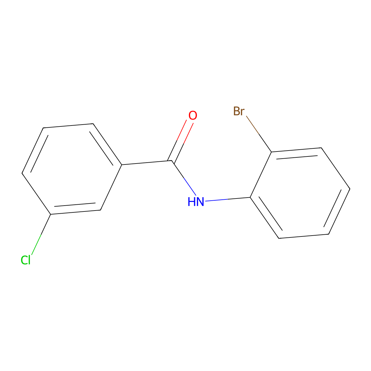 N-(2-bromophenyl)-3-chlorobenzamide molecular structure, CAS 349611-65-0