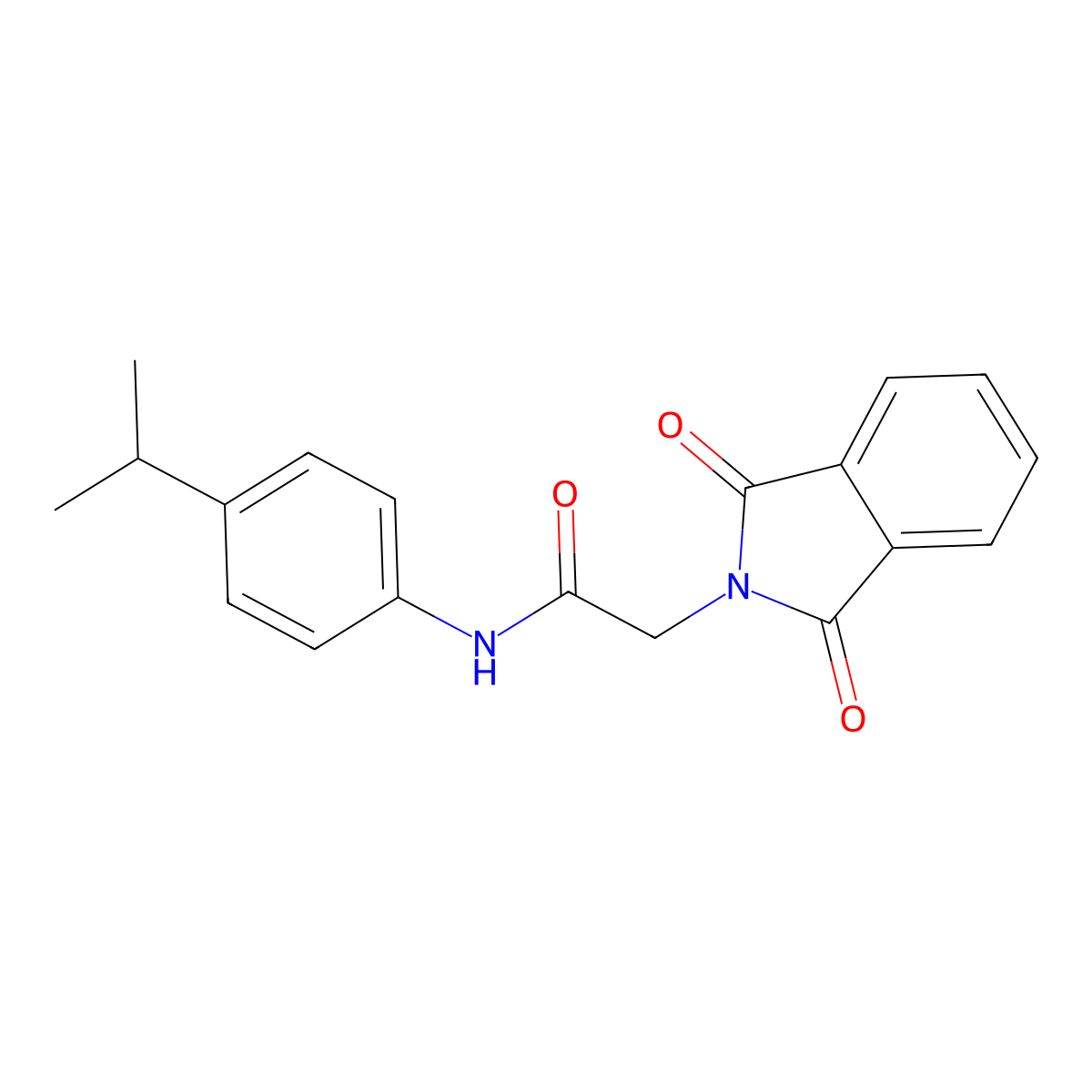 2-(1,3-dioxoisoindol-2-yl)-N-(4-propan-2-ylphenyl)acetamide molecular structure, CAS 349612-02-8
