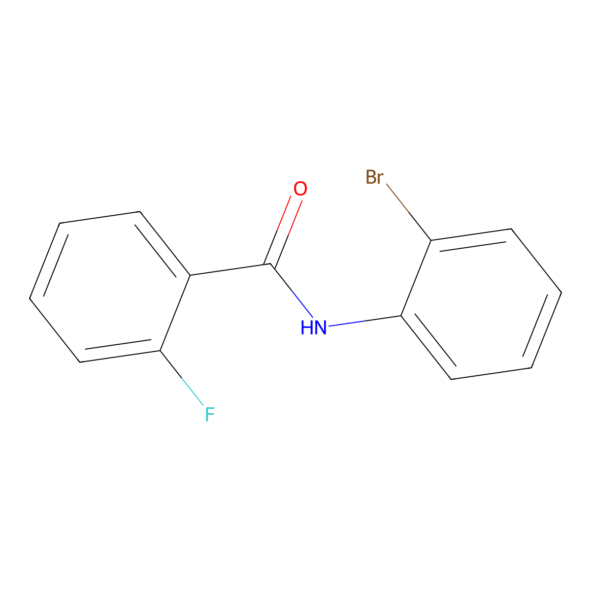 N-(2-bromophenyl)-2-fluorobenzamide molecular structure, CAS 349612-20-0