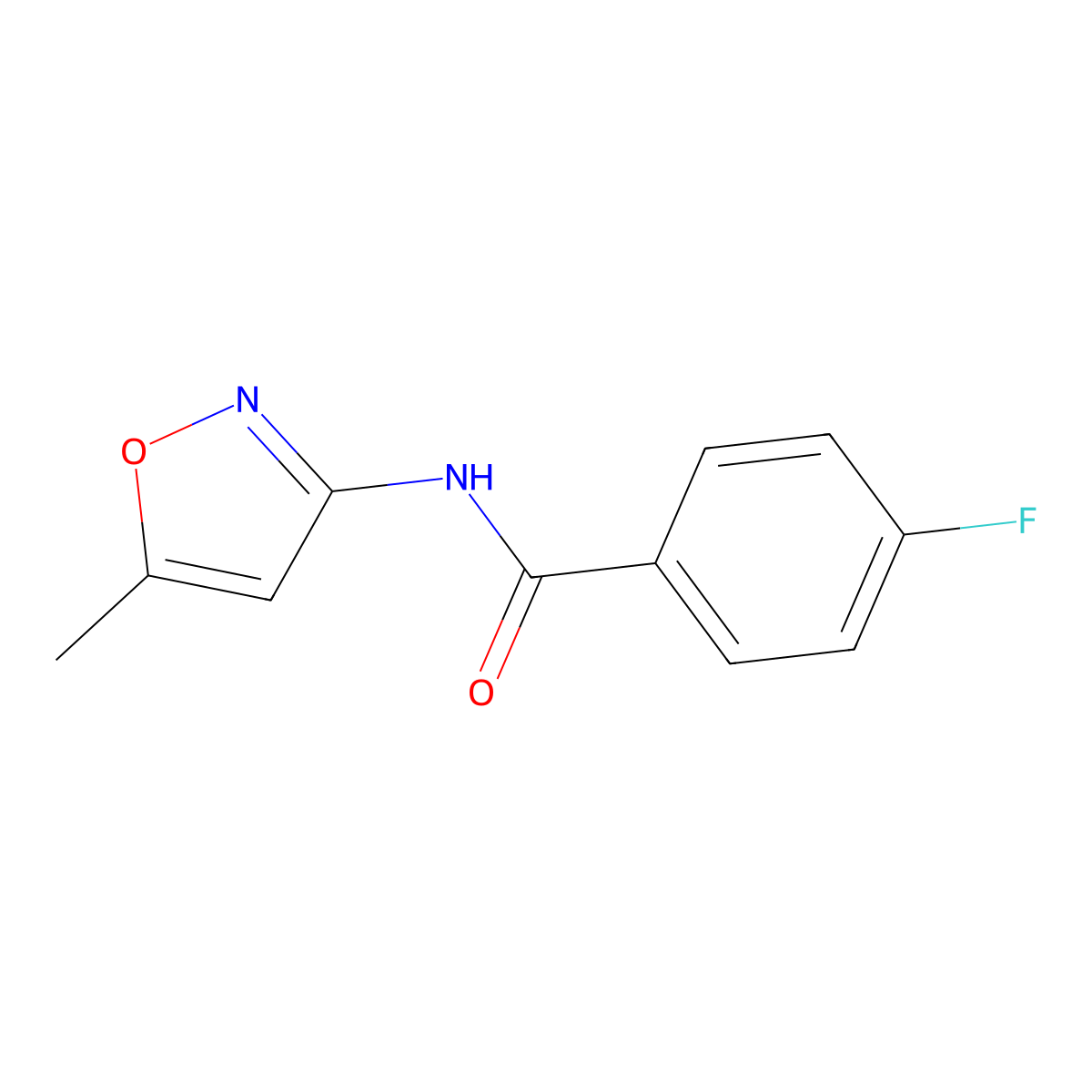 4-fluoro-N-(5-methyl-1,2-oxazol-3-yl)benzamide molecular structure, CAS 349612-35-7