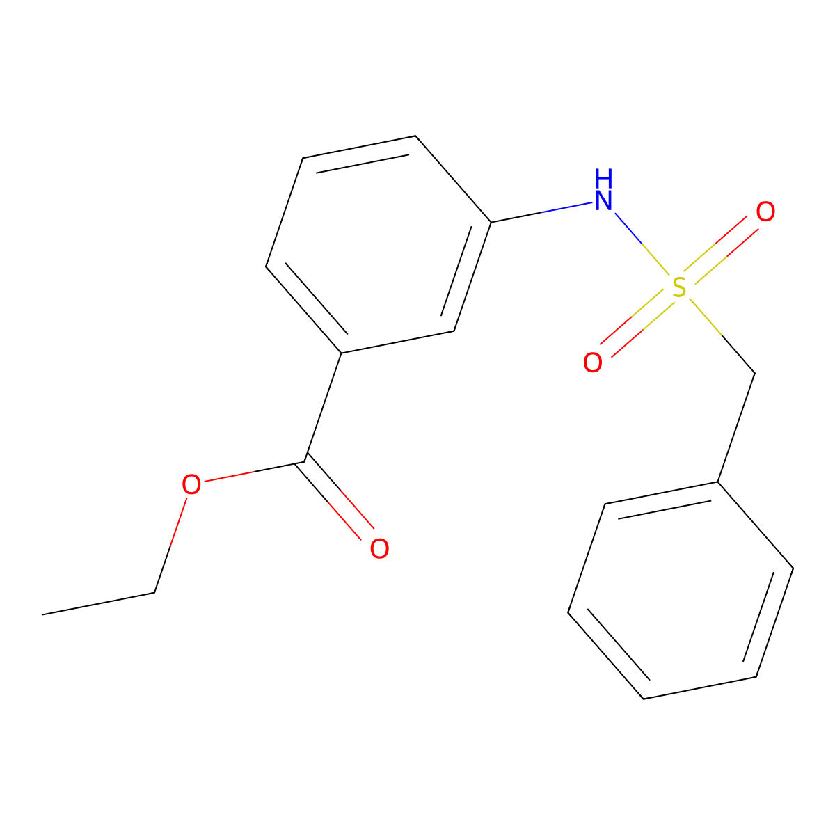 Ethyl 3-[(benzylsulfonyl)amino]benzoate molecular structure, CAS 349612-58-4