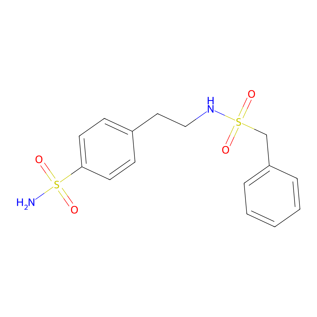 4-[2-(Benzylsulfonylamino)ethyl]benzenesulfonamide molecular structure, CAS 349612-64-2