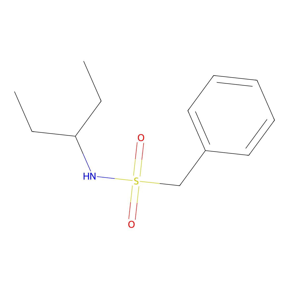 N-pentan-3-yl-1-phenylmethanesulfonamide molecular structure, CAS 349612-87-9