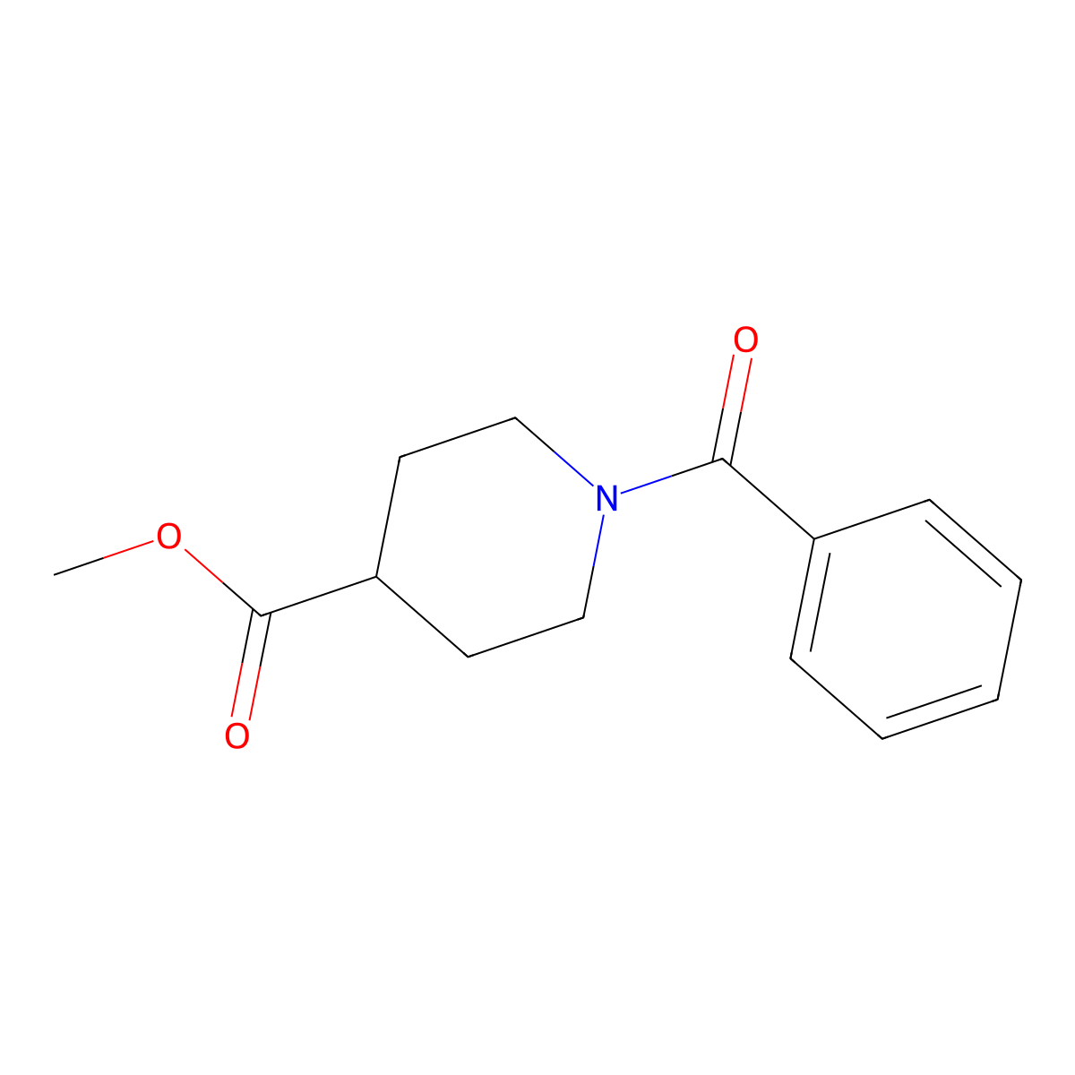 Methyl 1-benzoylpiperidine-4-carboxylate molecular structure, CAS 349613-10-1