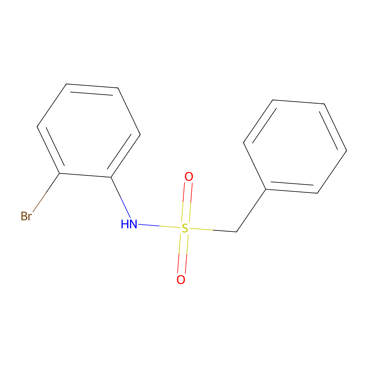 N-(2-bromophenyl)-1-phenylmethanesulfonamide molecular structure, CAS 349613-15-6