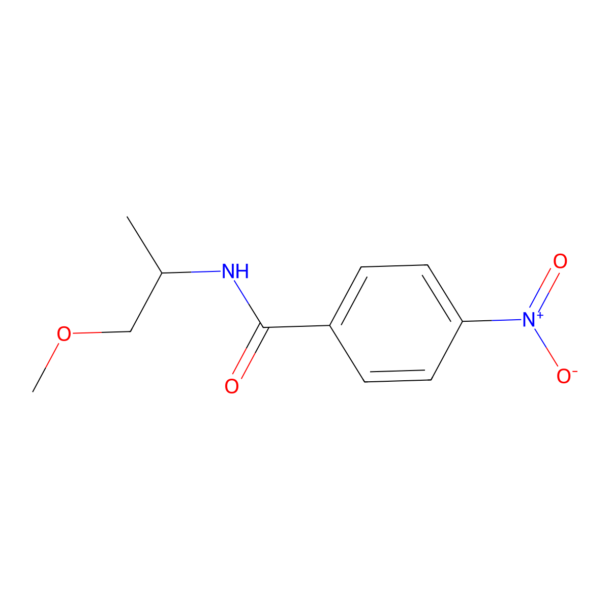N-(1-methoxypropan-2-yl)-4-nitrobenzamide molecular structure, CAS 349613-75-8