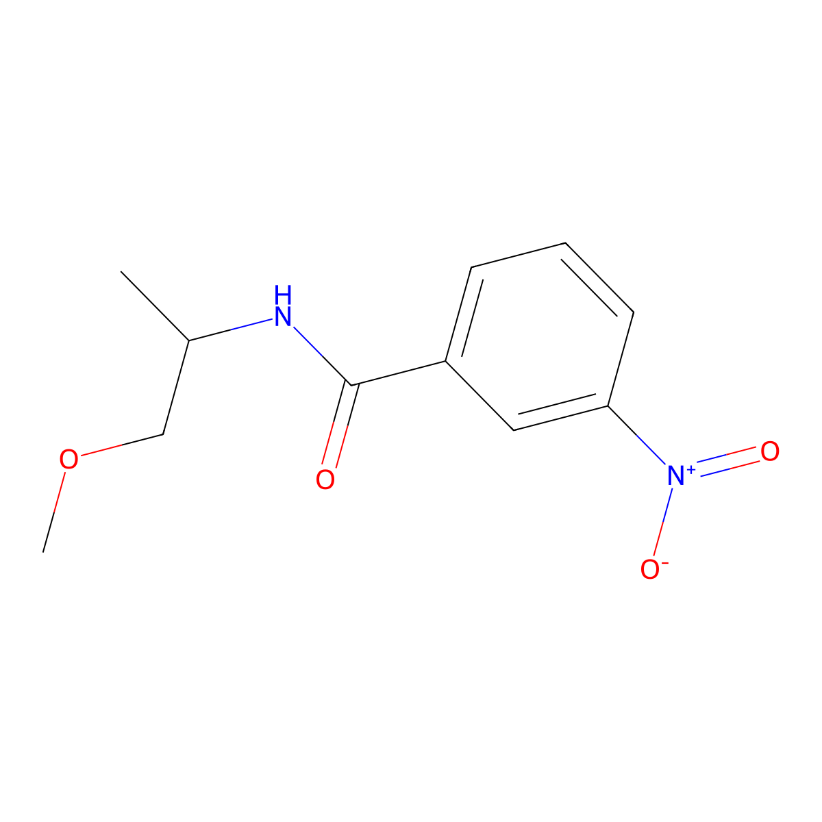 N-(1-methoxypropan-2-yl)-3-nitrobenzamide molecular structure, CAS 349614-17-1