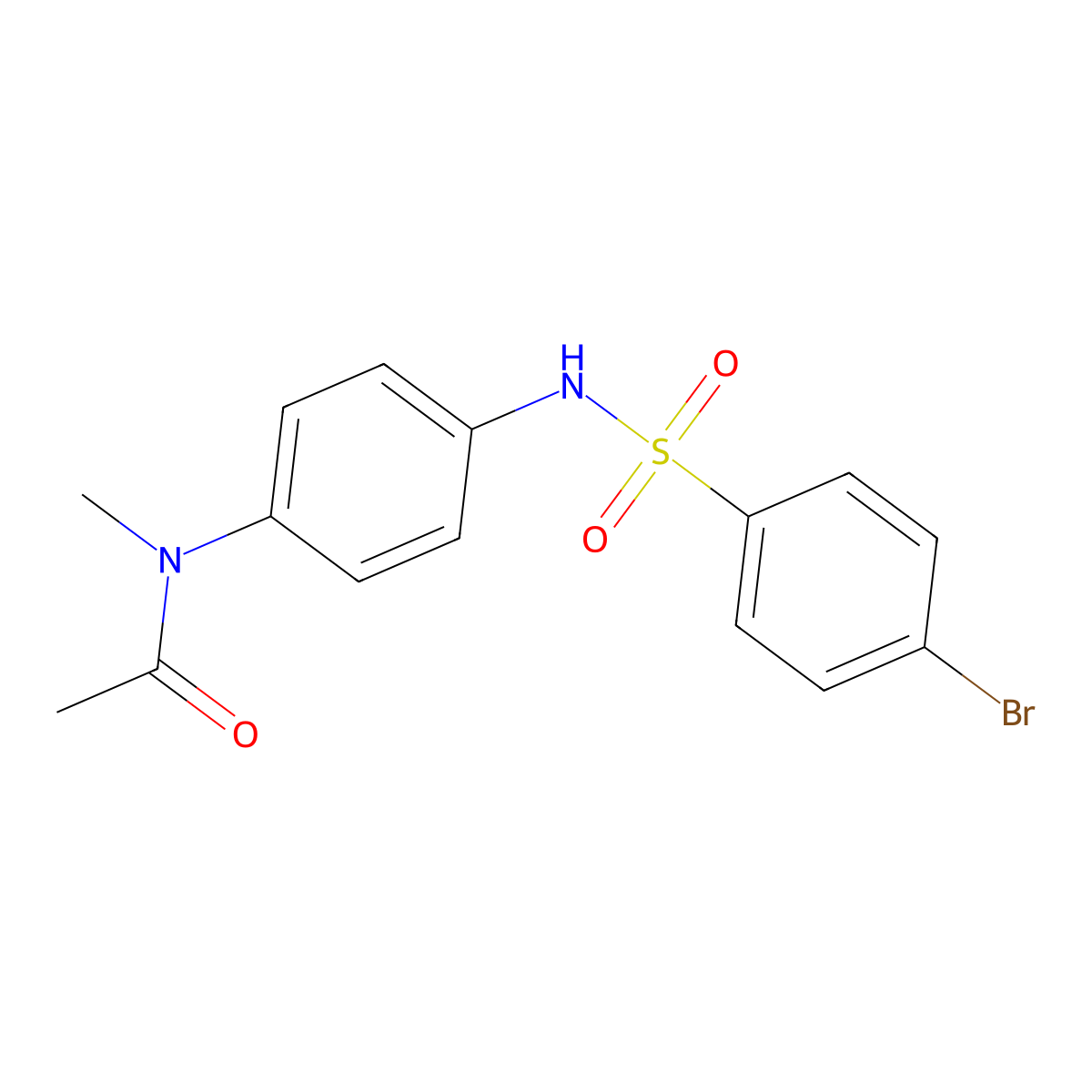 N-(4-{[(4-bromophenyl)sulfonyl]amino}phenyl)-N-methylacetamide molecular structure, CAS 349614-41-1