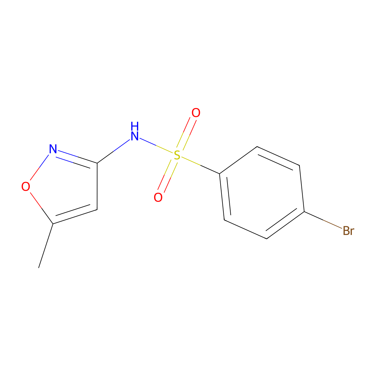 4-bromo-N-(5-methyl-1,2-oxazol-3-yl)benzenesulfonamide molecular structure, CAS 349614-44-4