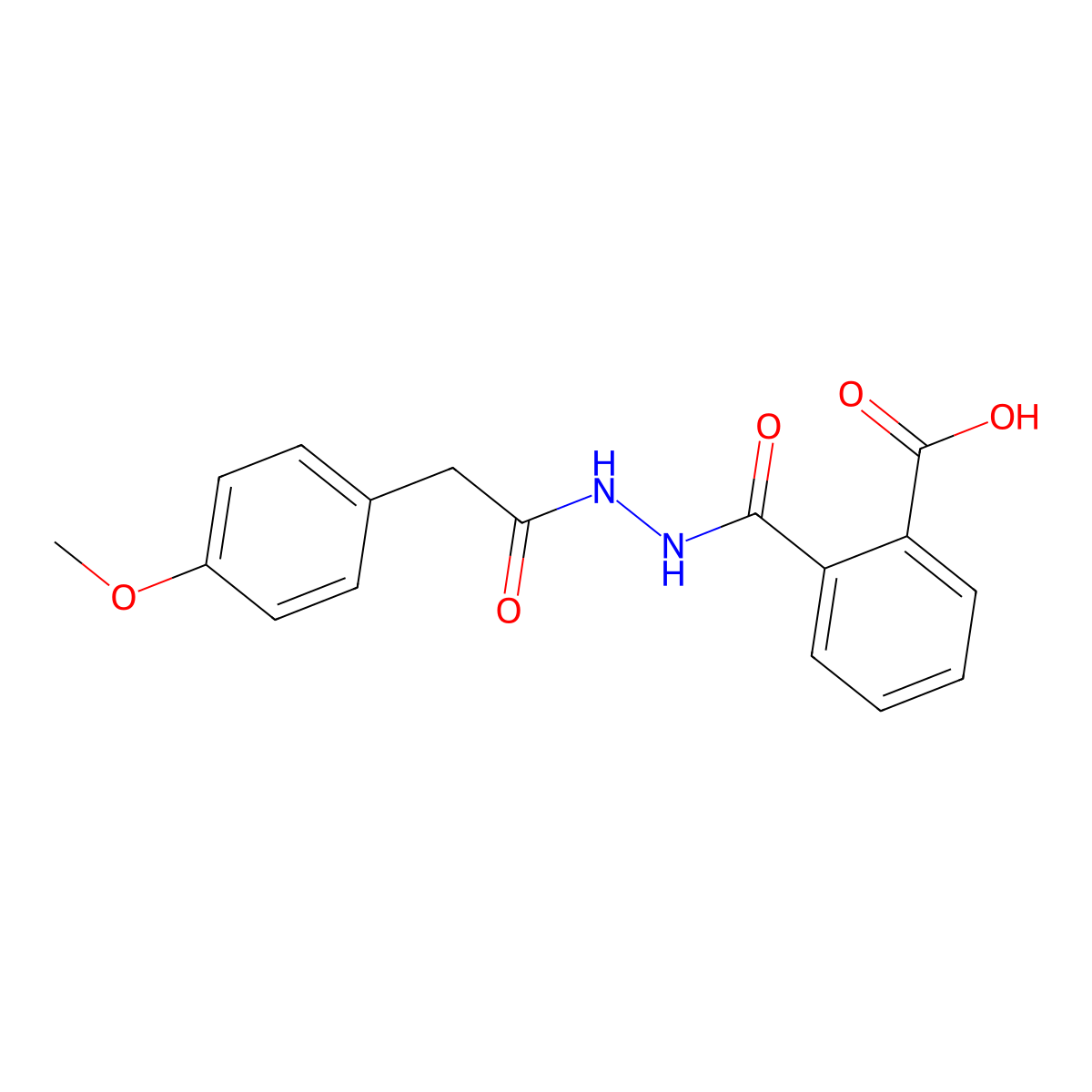 2-({2-[(4-Methoxyphenyl)acetyl]hydrazino}carbonyl)benzoic acid molecular structure, CAS 349614-60-4