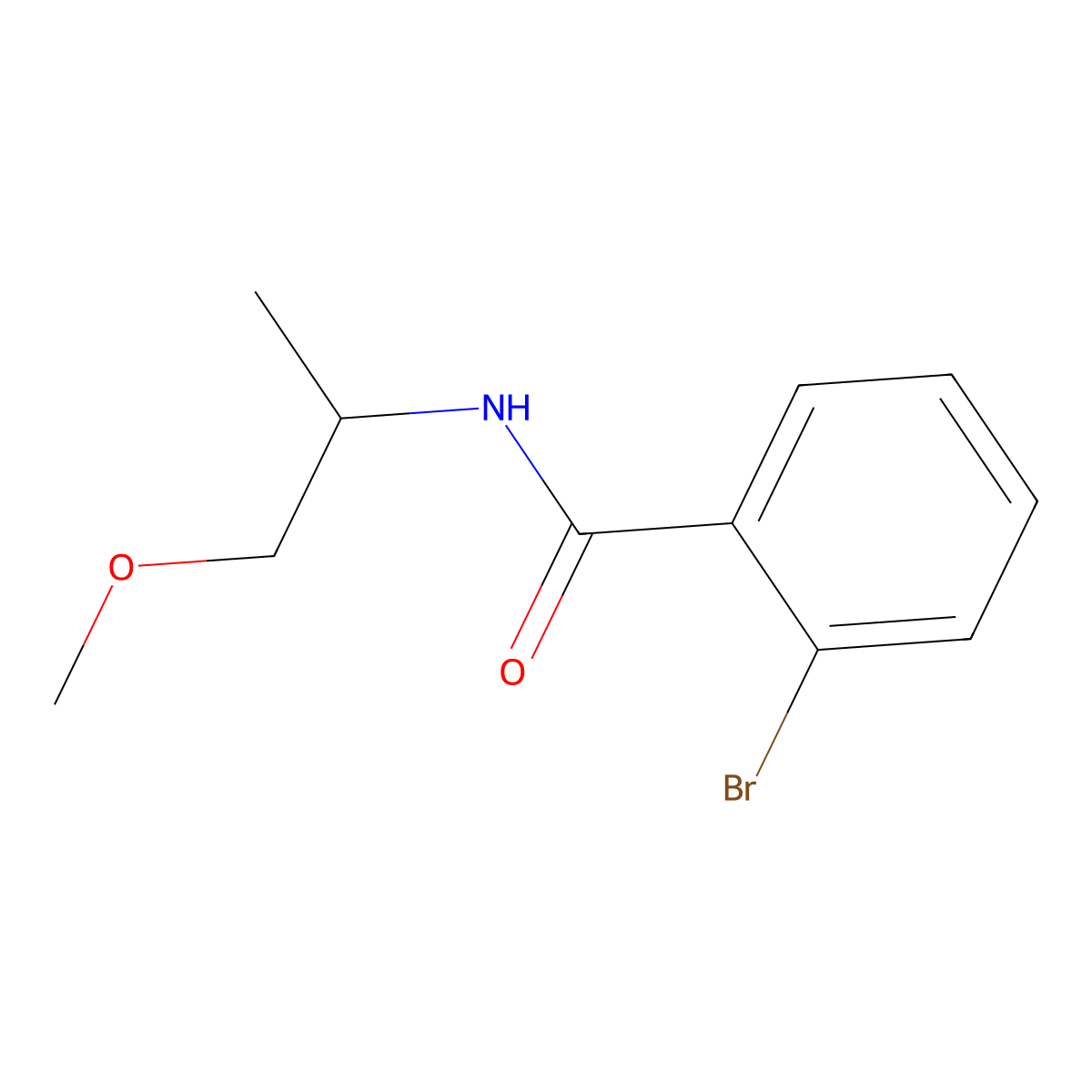 2-bromo-N-(1-methoxypropan-2-yl)benzamide molecular structure, CAS 349615-72-1