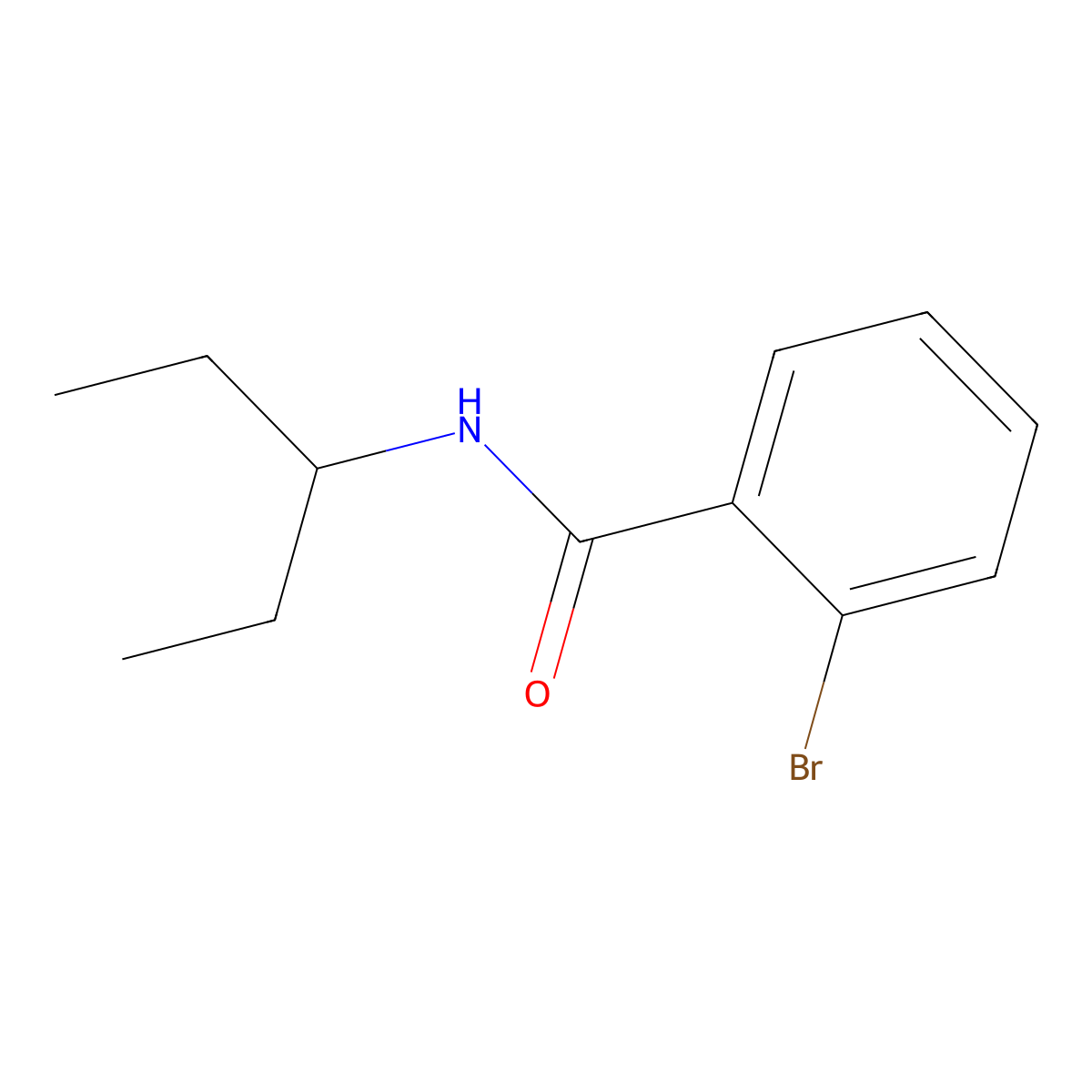 2-bromo-N-(pentan-3-yl)benzamide molecular structure, CAS 349615-80-1