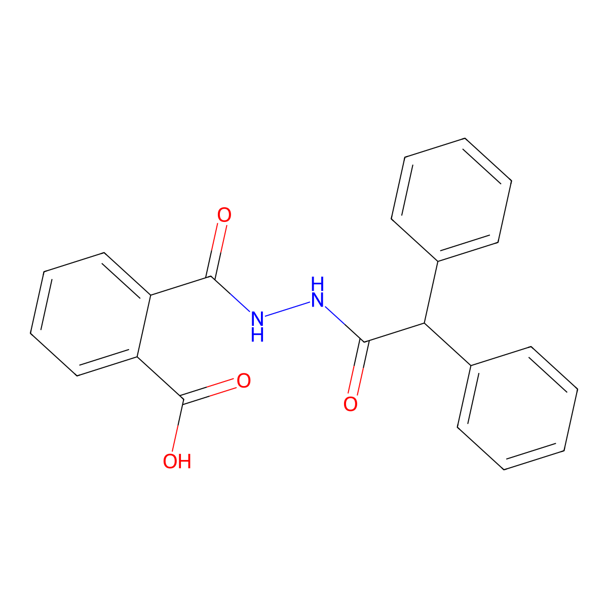 2-{[2-(Diphenylacetyl)hydrazino]carbonyl}benzoic acid molecular structure, CAS 349615-83-4