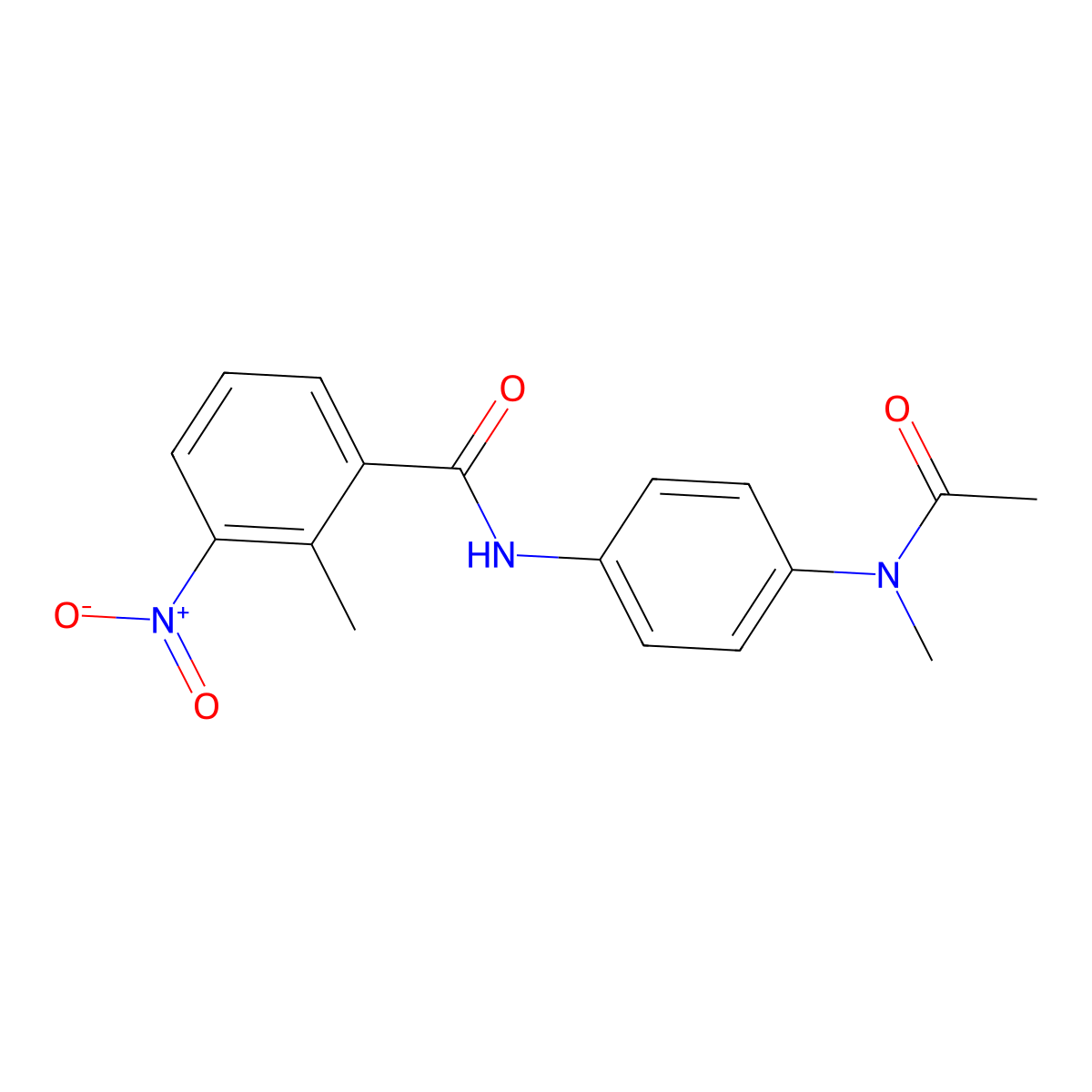 N-{4-[acetyl(methyl)amino]phenyl}-2-methyl-3-nitrobenzamide molecular structure, CAS 349616-12-2