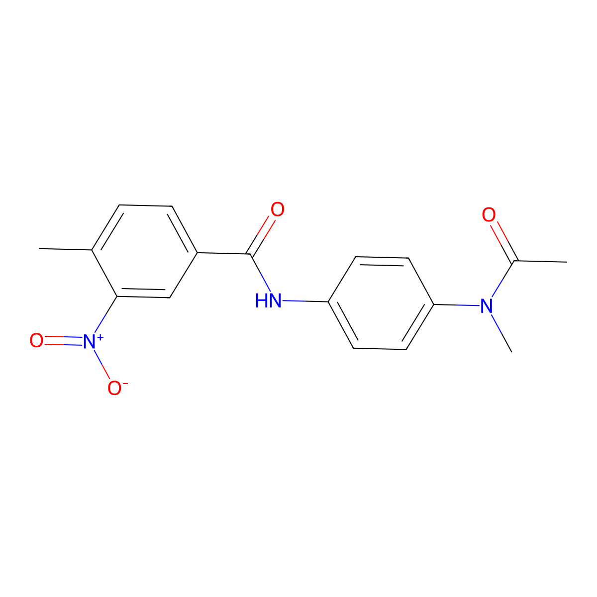 N-{4-[acetyl(methyl)amino]phenyl}-4-methyl-3-nitrobenzamide molecular structure, CAS 349616-65-5