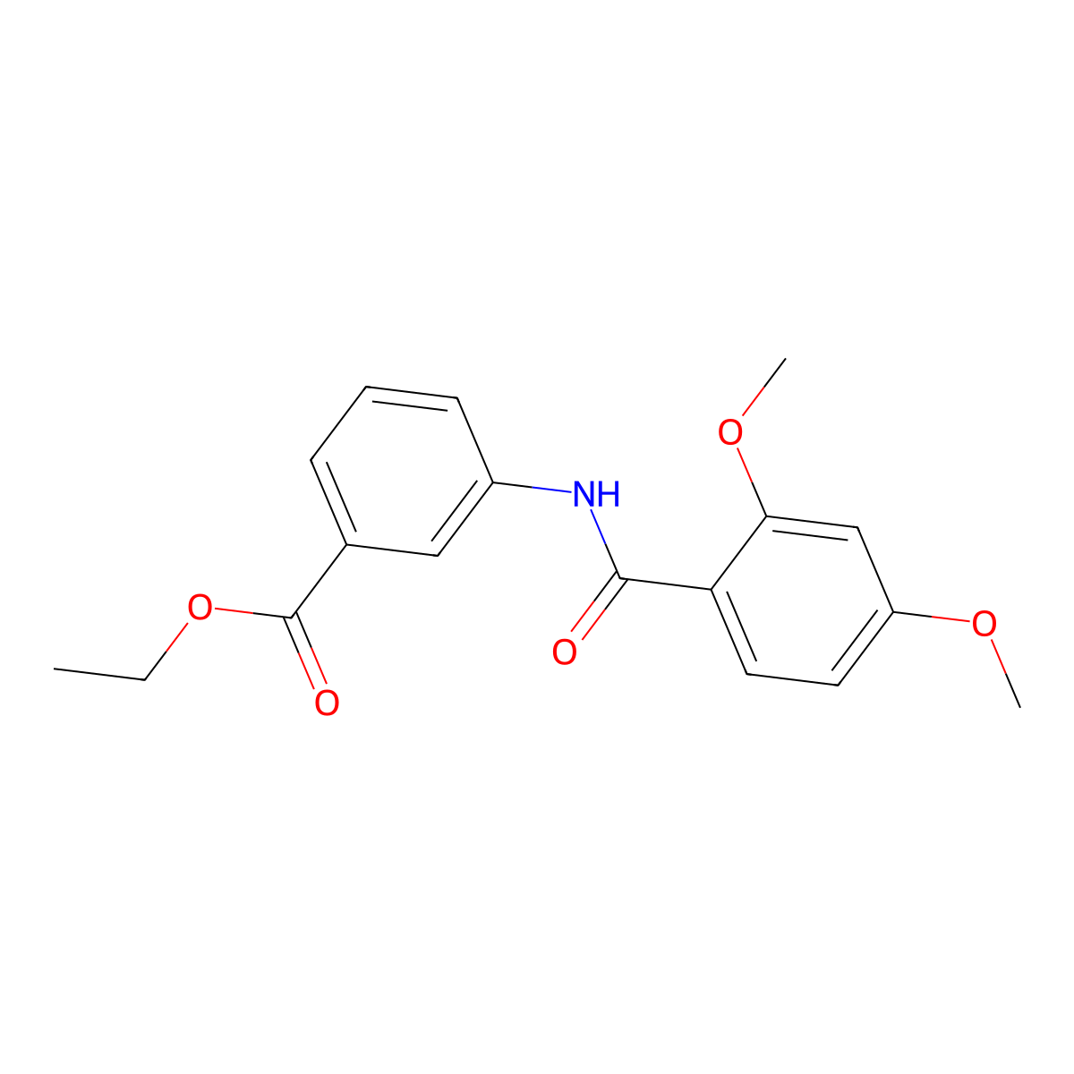 Ethyl 3-[(2,4-dimethoxybenzoyl)amino]benzoate molecular structure, CAS 349617-14-7