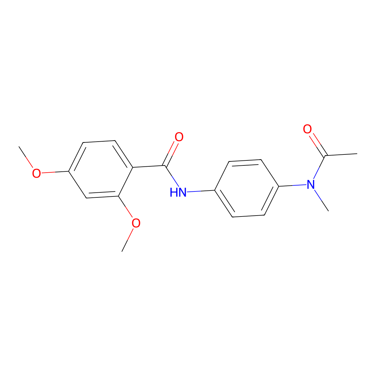 N-[4-[acetyl(methyl)amino]phenyl]-2,4-dimethoxybenzamide molecular structure, CAS 349617-22-7