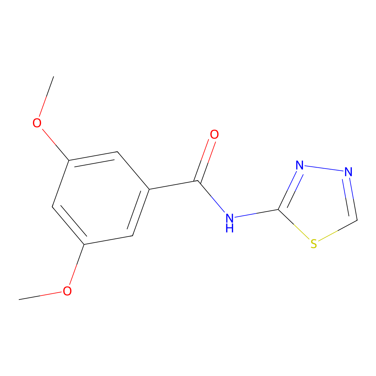3,5-dimethoxy-N-(1,3,4-thiadiazol-2-yl)benzamide molecular structure, CAS 349617-93-2