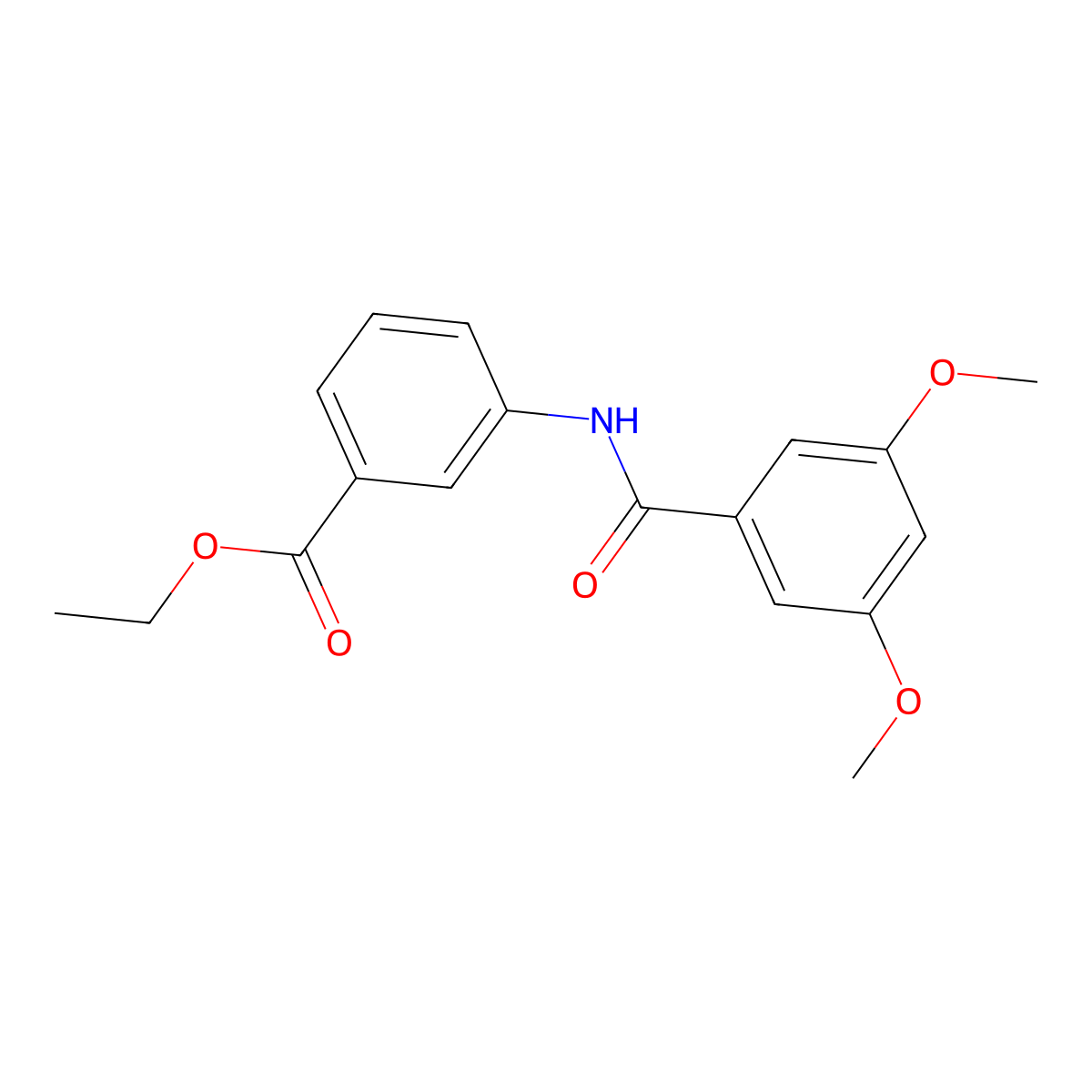 Ethyl 3-[(3,5-dimethoxybenzoyl)amino]benzoate molecular structure, CAS 349617-97-6