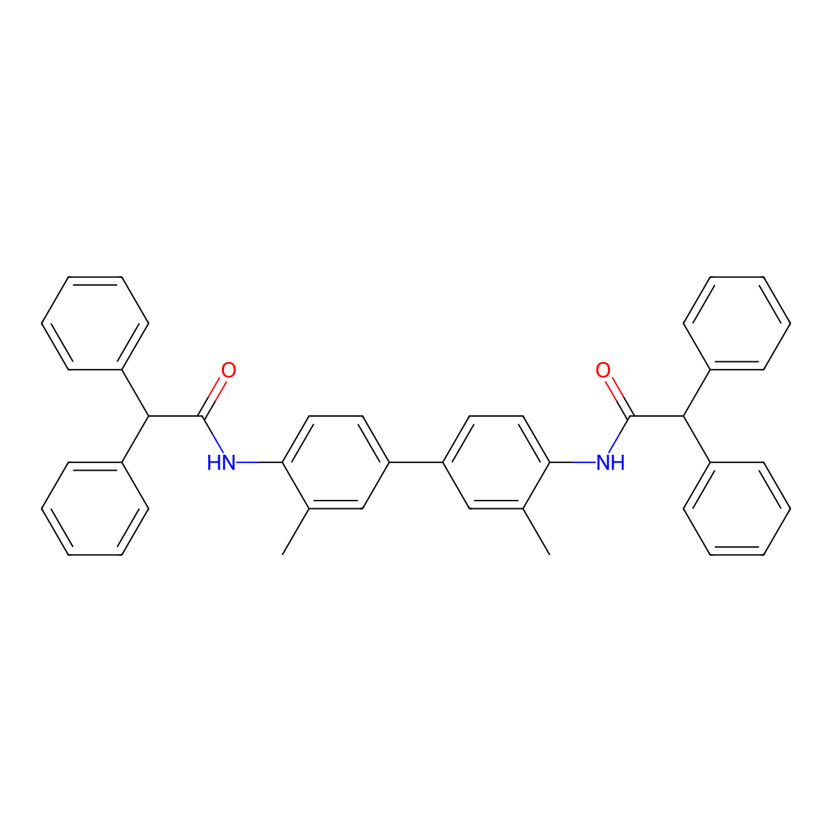 N-[4-[4-[(2,2-diphenylacetyl)amino]-3-methylphenyl]-2-methylphenyl]-2,2-diphenylacetamide molecular structure, CAS 349617-99-8