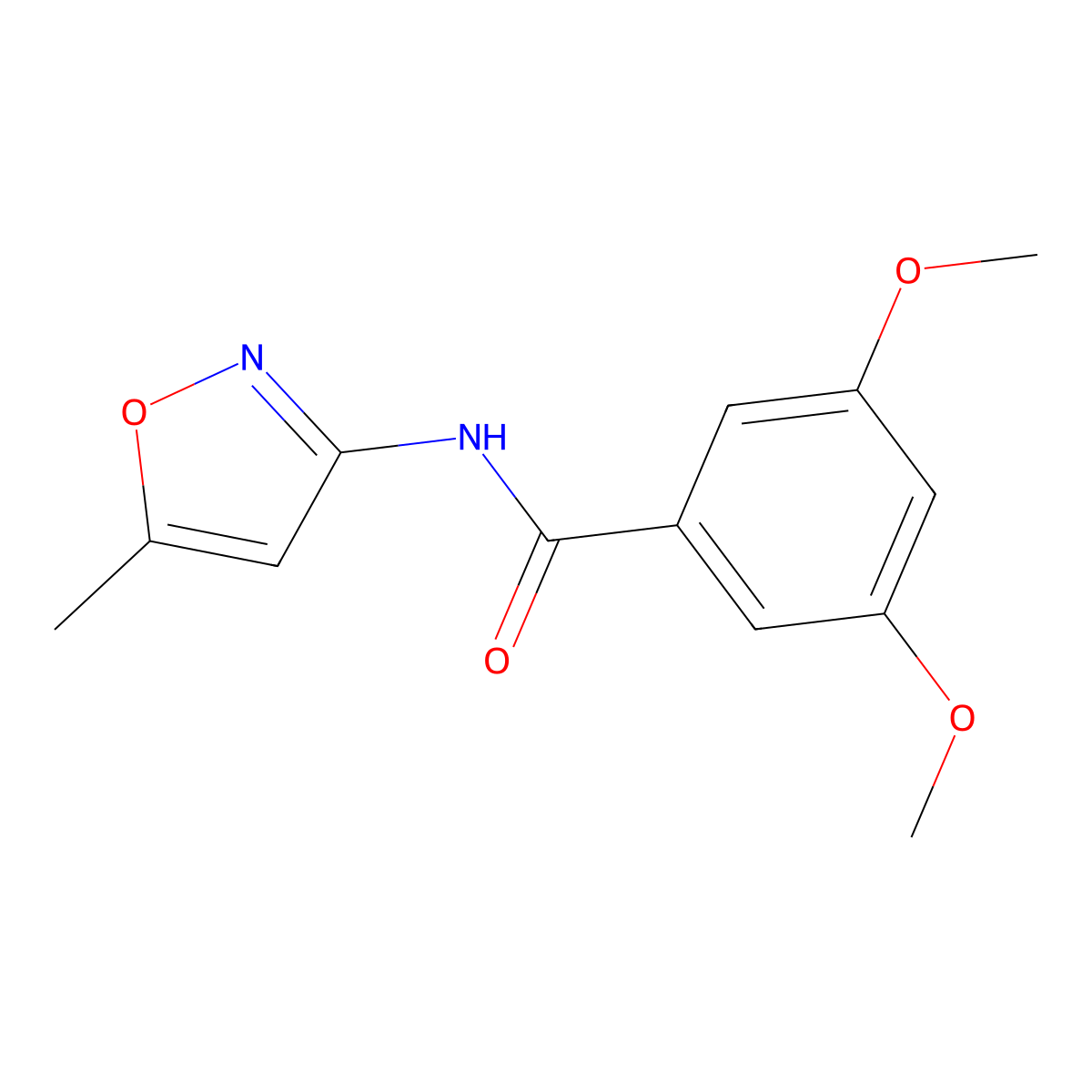 3,5-dimethoxy-N-(5-methyl-1,2-oxazol-3-yl)benzamide molecular structure, CAS 349618-10-6