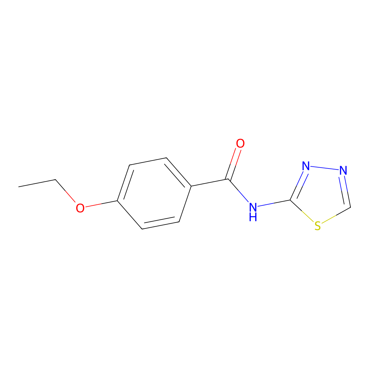 4-ethoxy-N-(1,3,4-thiadiazol-2-yl)benzamide molecular structure, CAS 349618-91-3