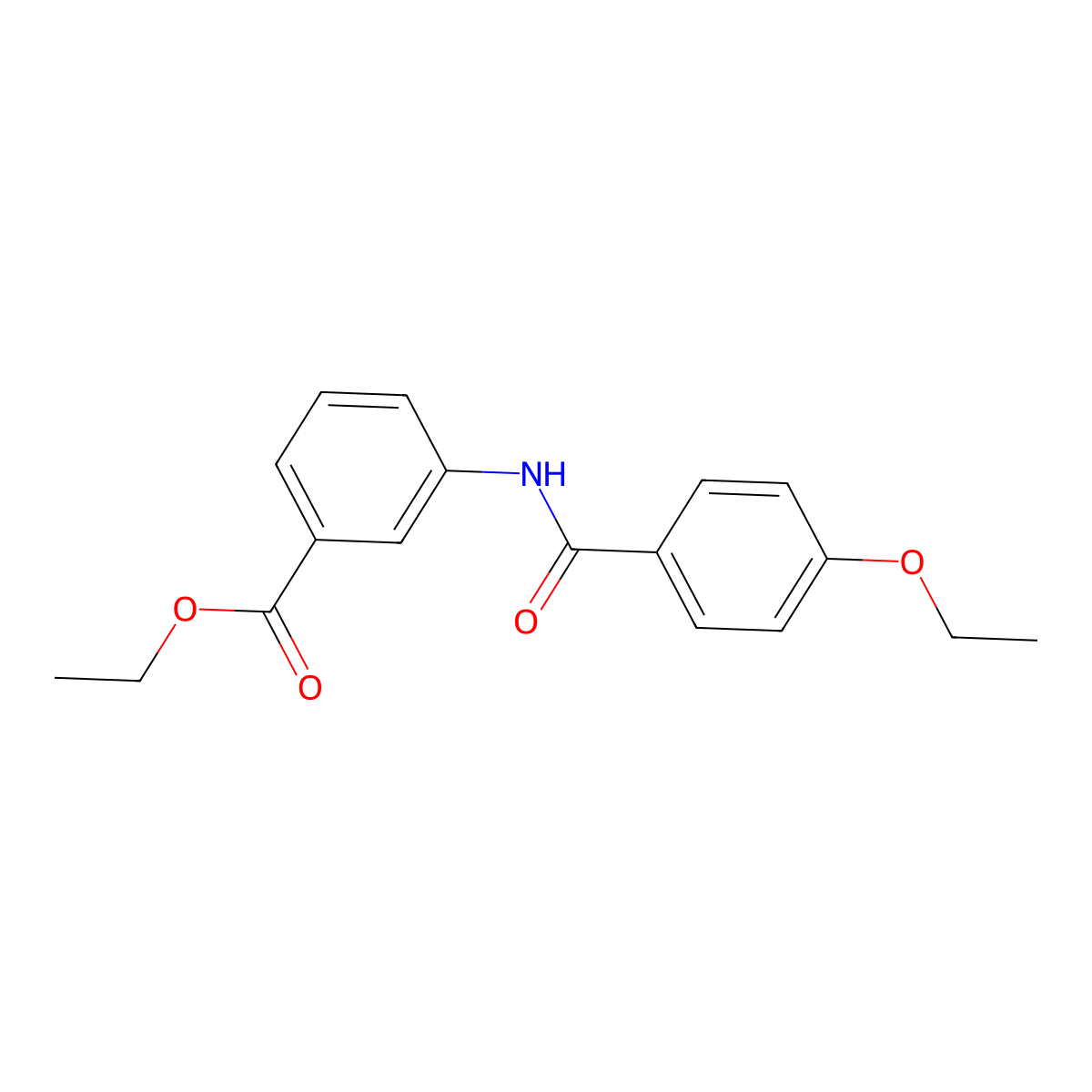 Ethyl 3-[(4-ethoxybenzoyl)amino]benzoate molecular structure, CAS 349618-94-6