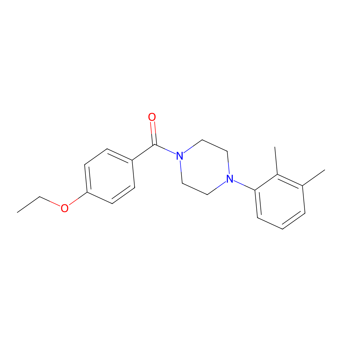[4-(2,3-Dimethylphenyl)piperazin-1-yl]-(4-ethoxyphenyl)methanone molecular structure, CAS 349619-23-4