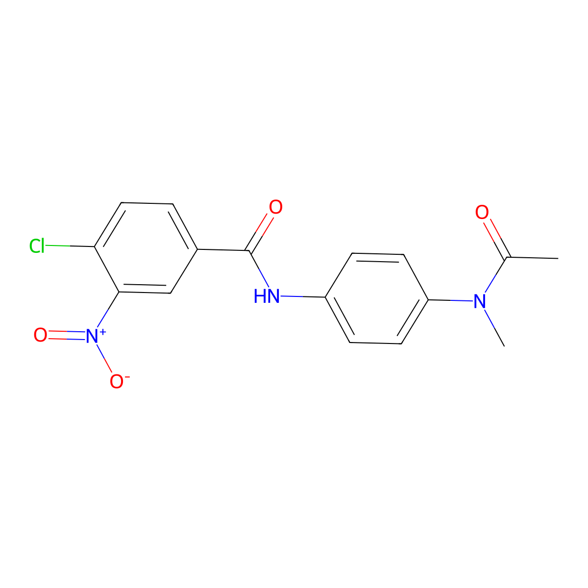 N-{4-[acetyl(methyl)amino]phenyl}-4-chloro-3-nitrobenzamide molecular structure, CAS 349619-34-7
