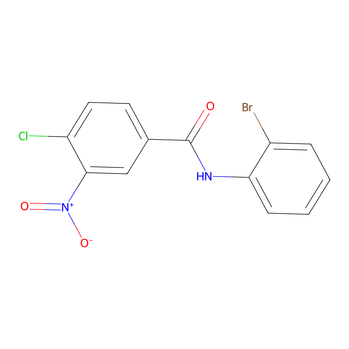 N-(2-bromophenyl)-4-chloro-3-nitrobenzamide molecular structure, CAS 349619-73-4