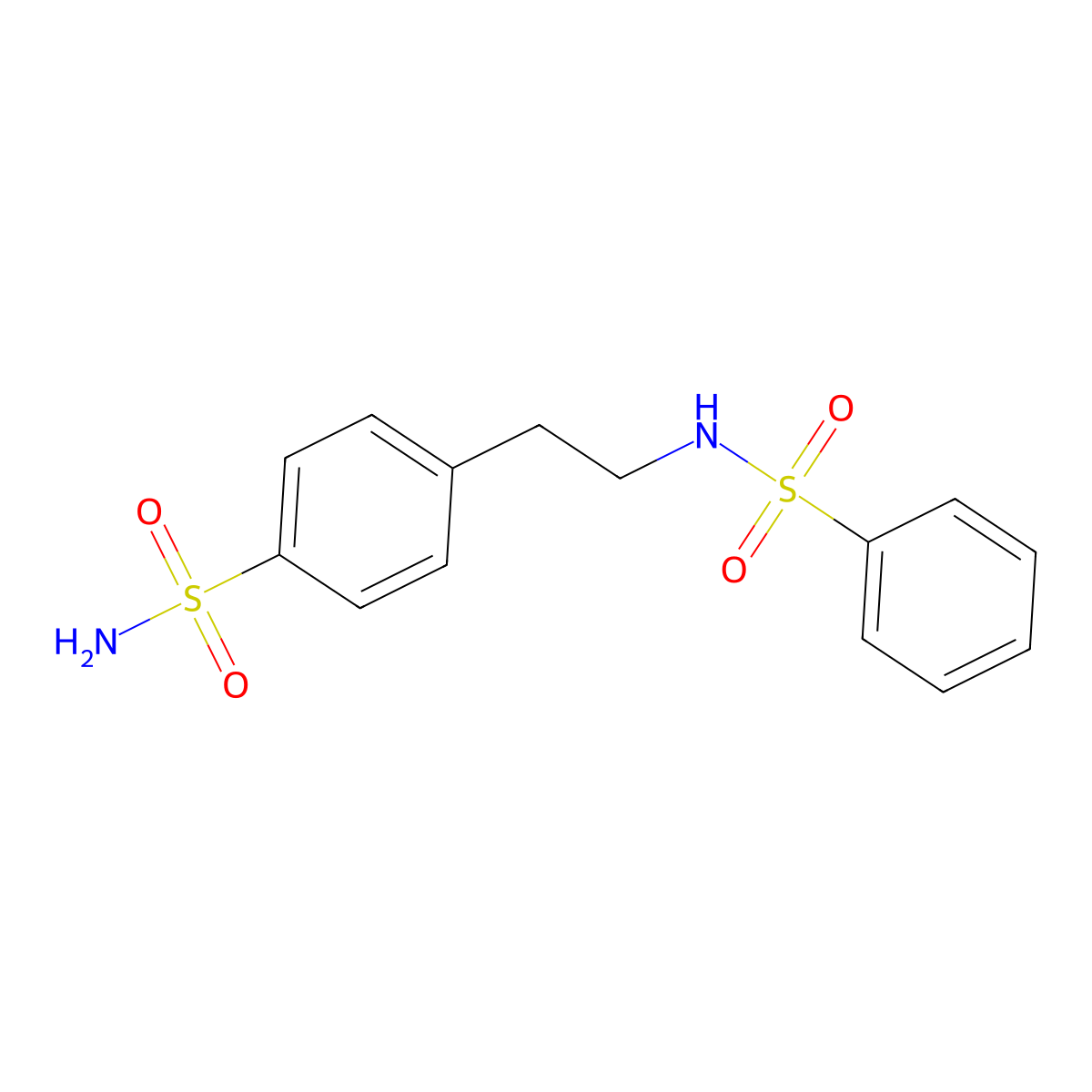 4-{2-[(Phenylsulfonyl)amino]ethyl}benzenesulfonamide molecular structure, CAS 349620-34-4