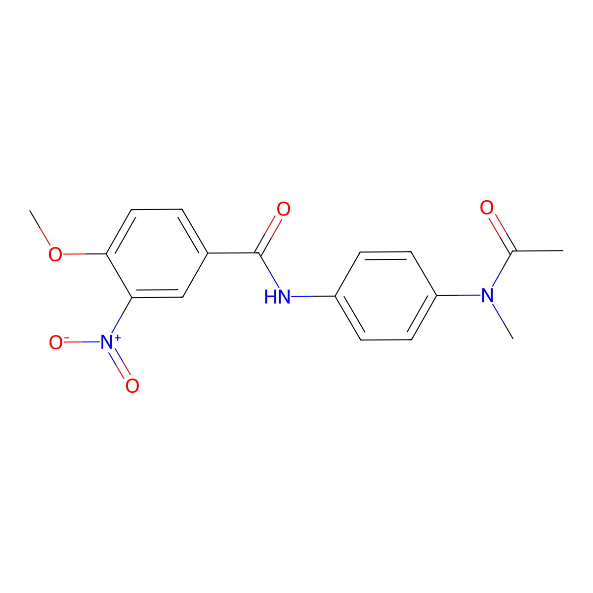 N-{4-[acetyl(methyl)amino]phenyl}-4-methoxy-3-nitrobenzamide molecular structure, CAS 349620-57-1