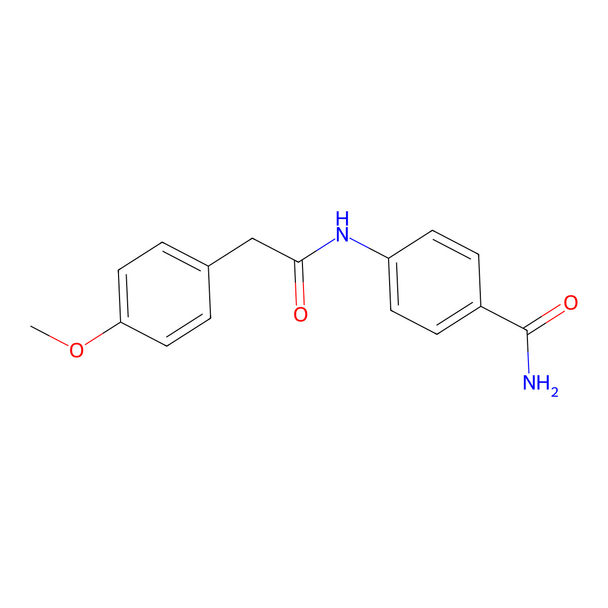4-{[(4-Methoxyphenyl)acetyl]amino}benzamide molecular structure, CAS 349620-75-3