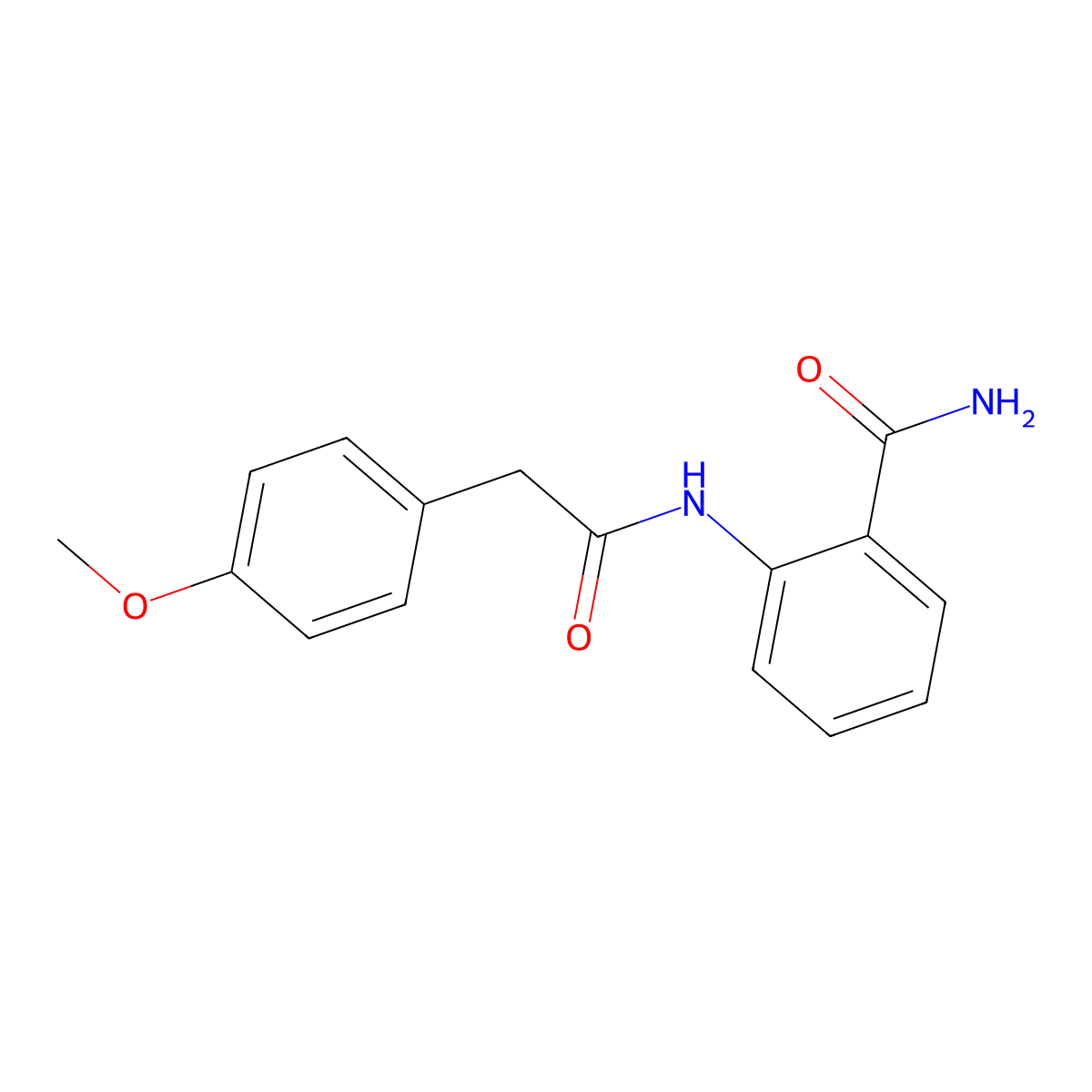 2-{[(4-Methoxyphenyl)acetyl]amino}benzamide molecular structure, CAS 349620-97-9