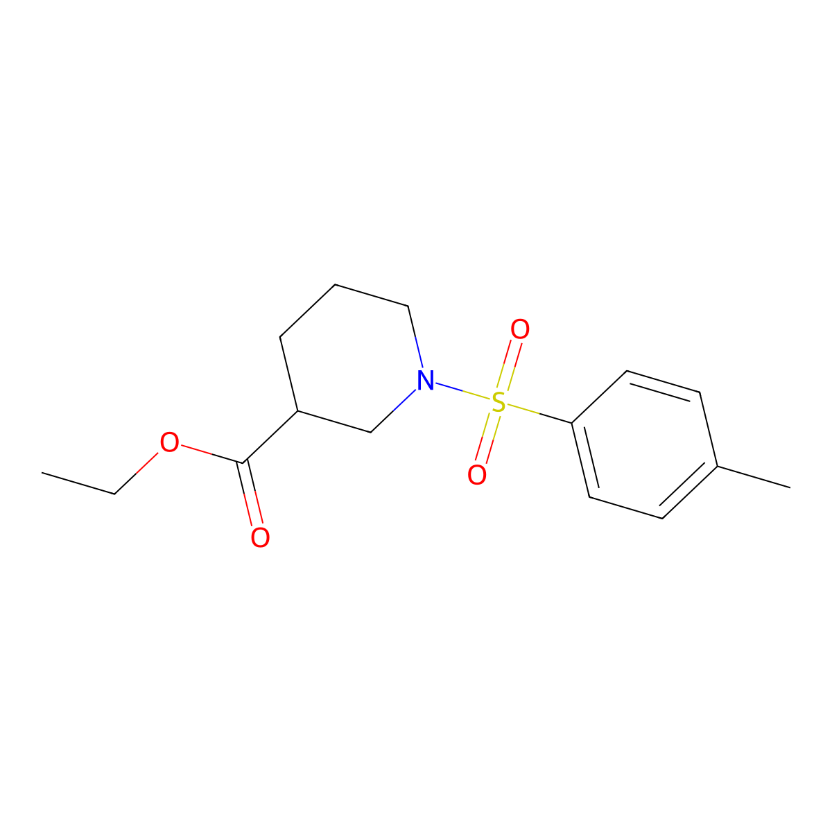Ethyl 1-tosylpiperidine-3-carboxylate molecular structure, CAS 349621-05-2