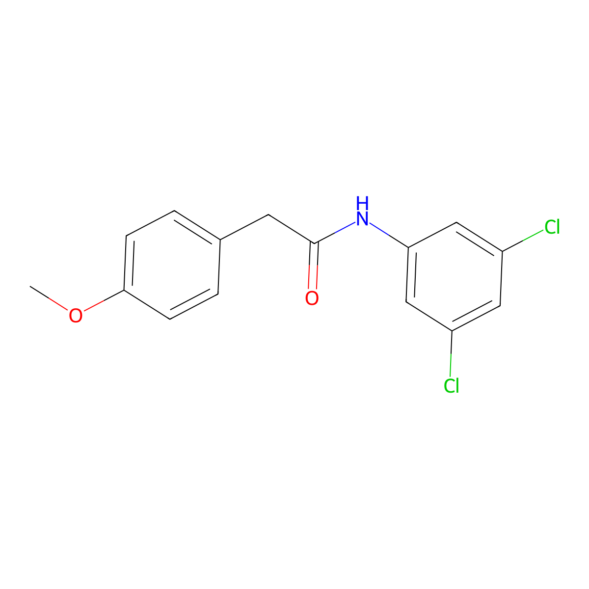 N-(3,5-dichlorophenyl)-2-(4-methoxyphenyl)acetamide molecular structure, CAS 349621-11-0