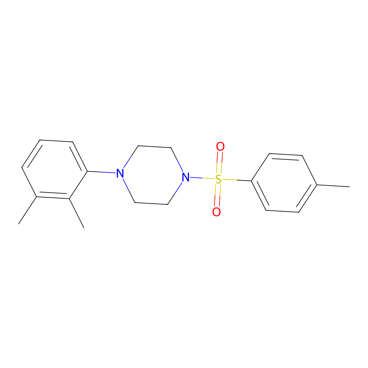 1-(2,3-Dimethylphenyl)-4-[(4-methylphenyl)sulfonyl]piperazine molecular structure, CAS 349621-21-2